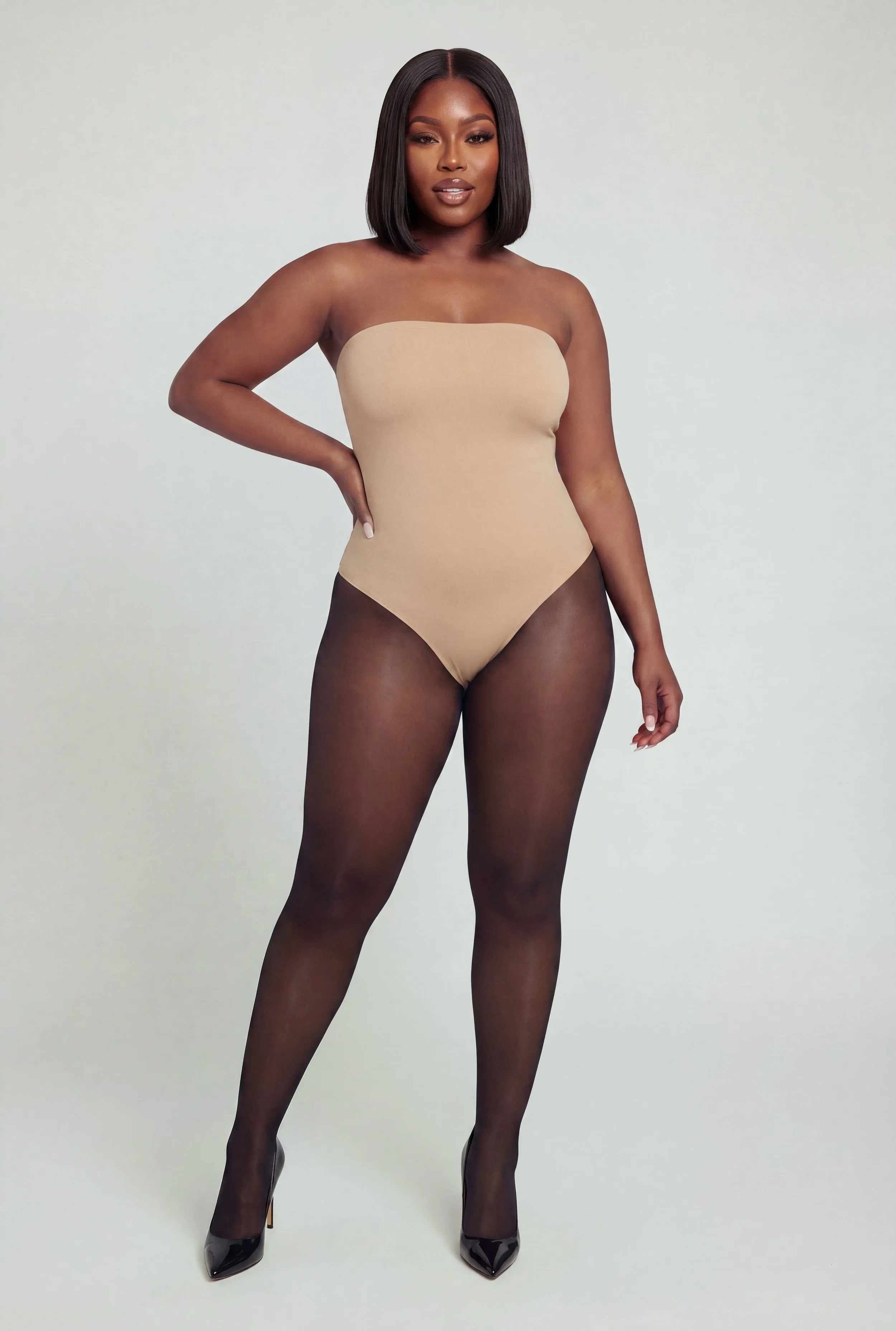 Plus Size Solid Tube Bodysuit sold by Rainbow product image thumbnail 5