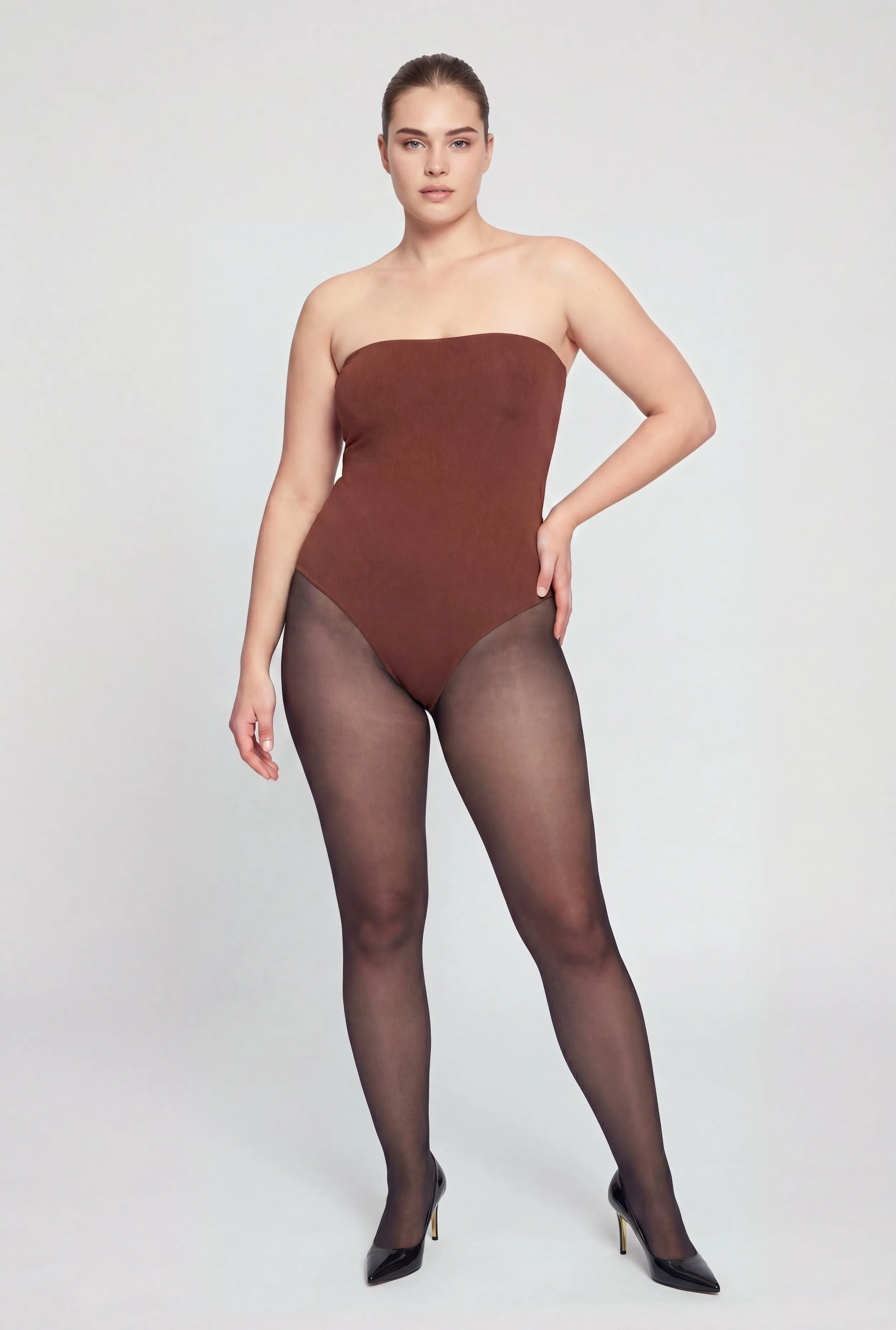 Plus Size Solid Tube Bodysuit sold by Rainbow product image thumbnail 3