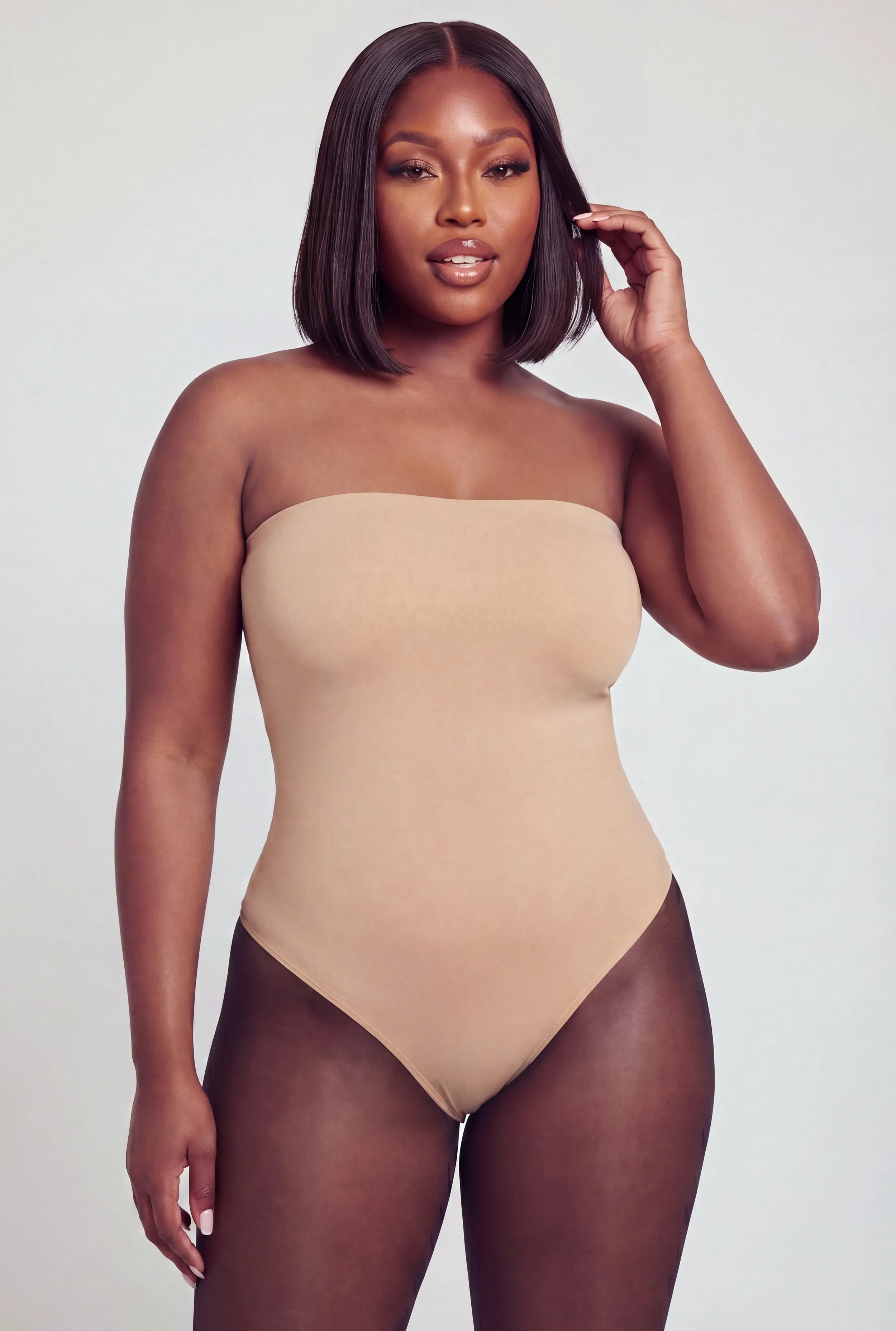 Plus Size Solid Tube Bodysuit sold by Rainbow product image thumbnail 3