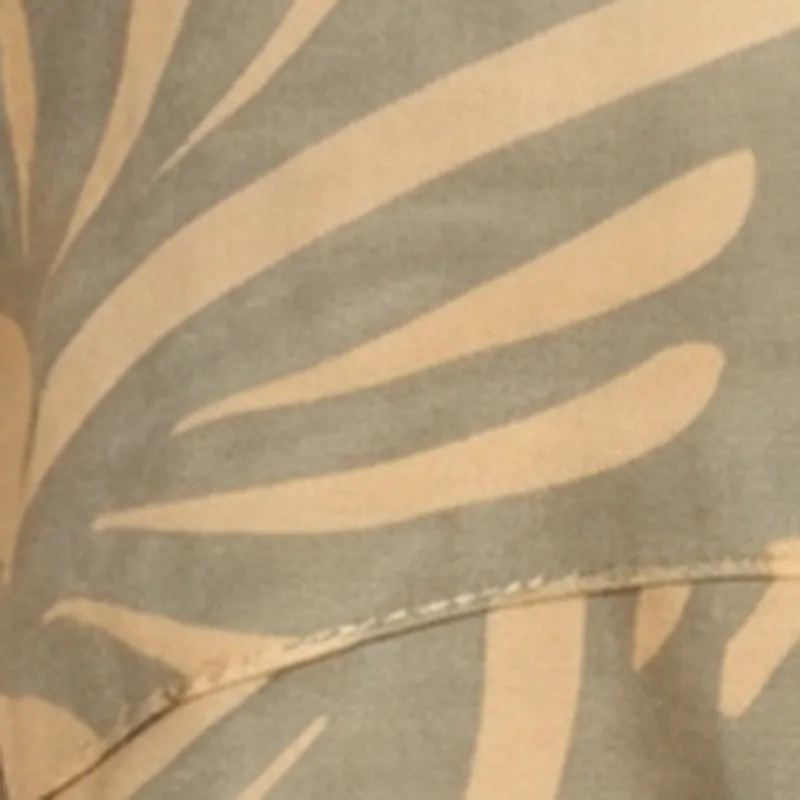 Tropical Leaf Print Crepe Knit Tie Front Shirt sold by Rainbow product image thumbnail 4