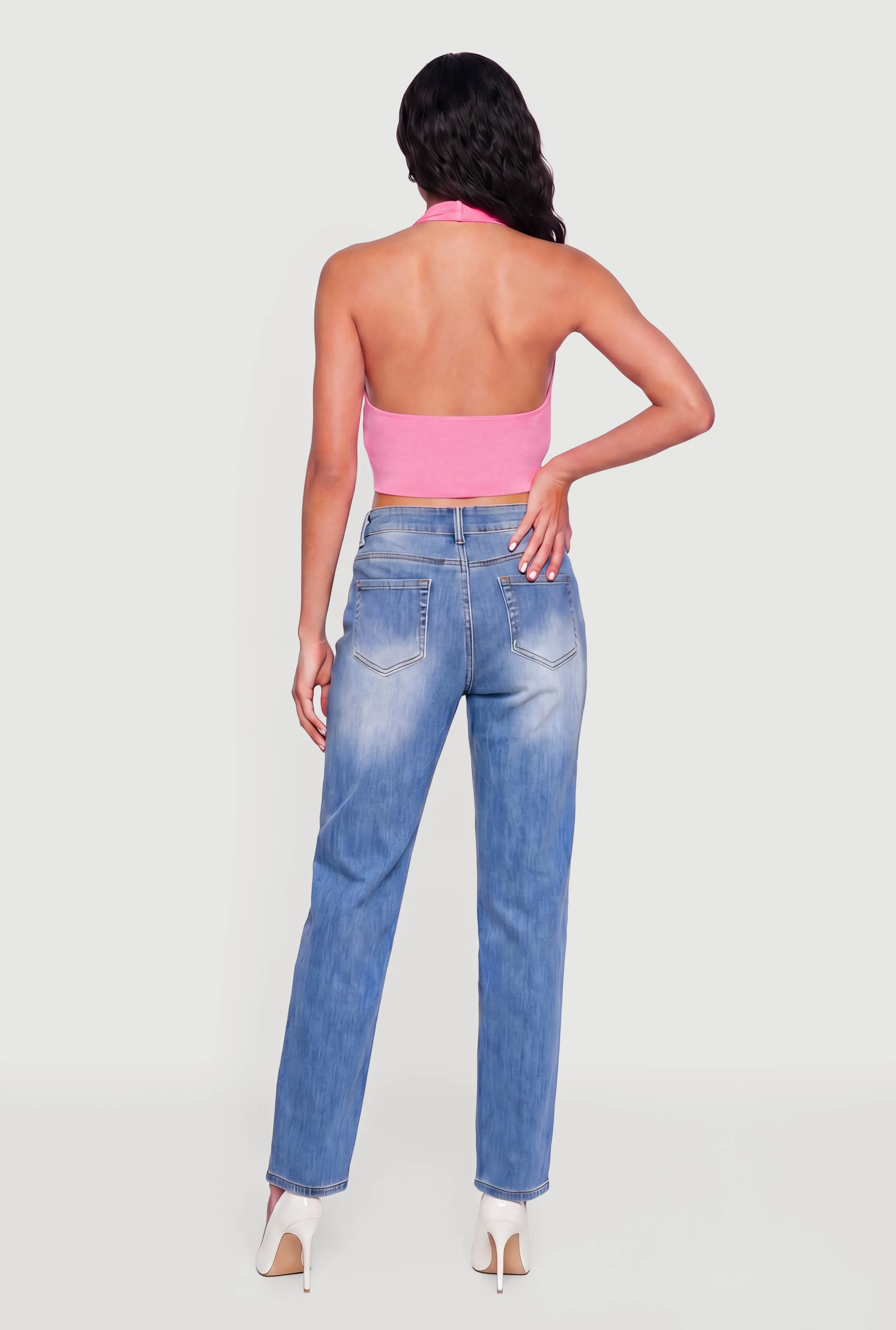 Cowl Neck Halter Crop Top sold by Rainbow product image thumbnail 5