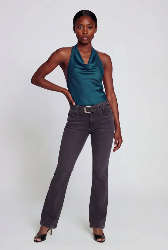 Satin Cowl Neck Halter Blouse made by Rainbow
