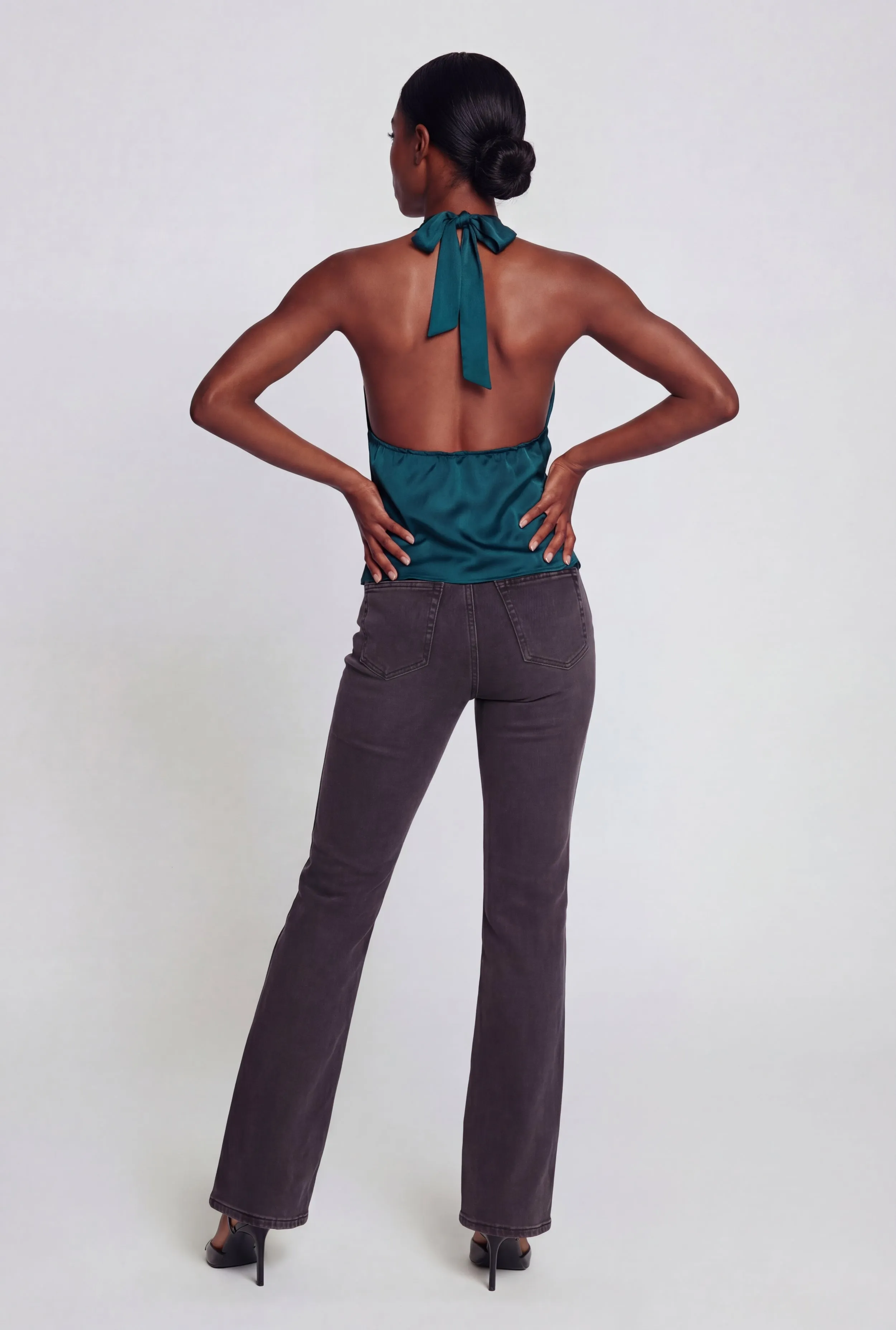 Satin Cowl Neck Halter Blouse sold by Rainbow product image thumbnail 5