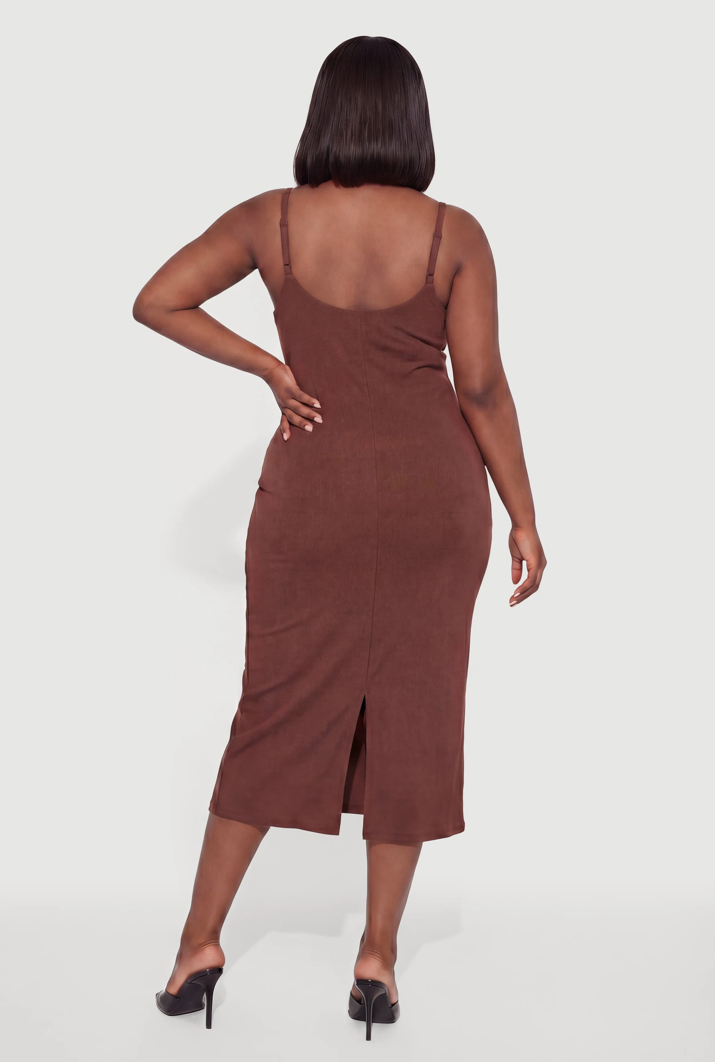 Plus Size Soft Knit Cami Midi Dress sold by Rainbow product image thumbnail 3