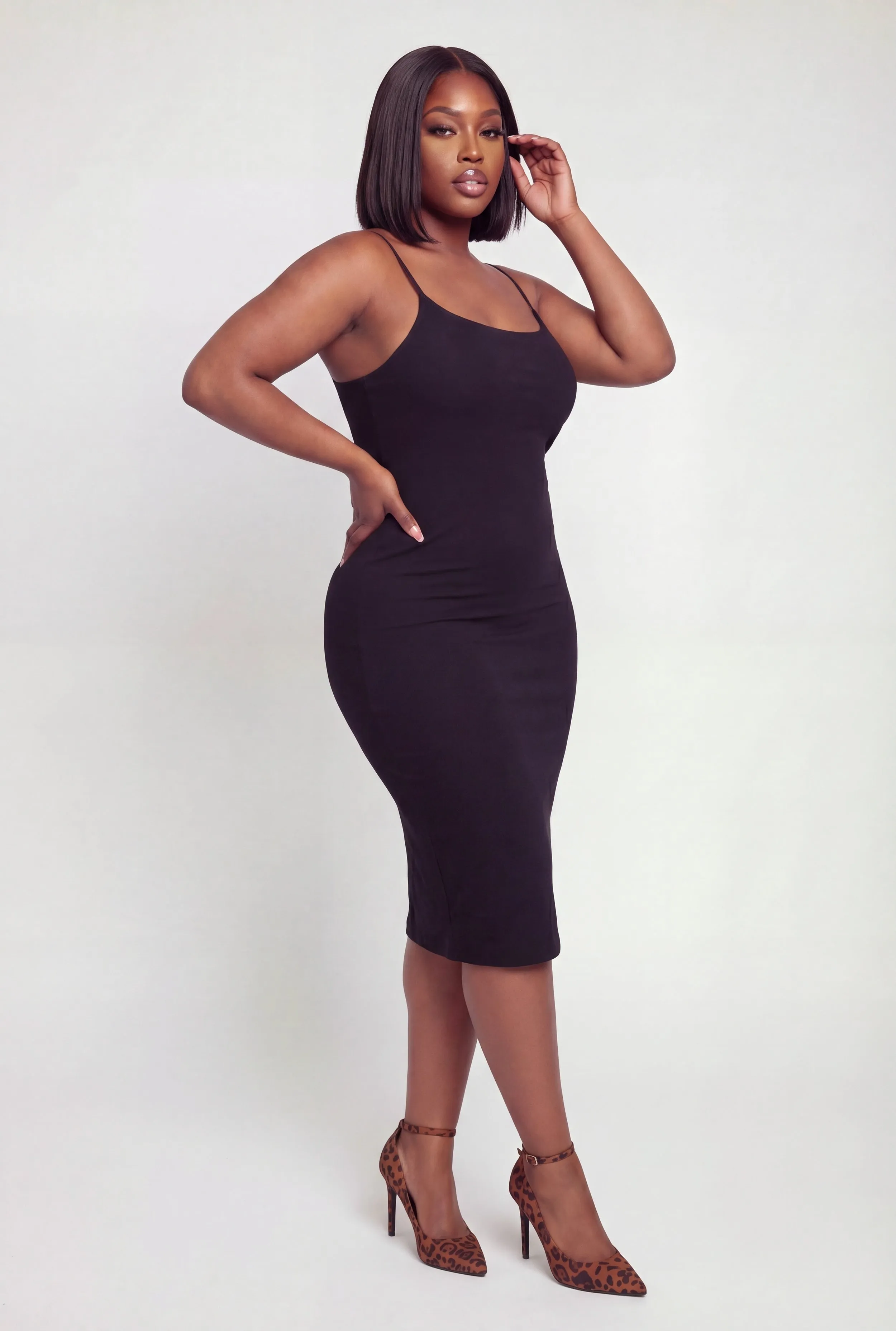 Plus Size Soft Knit Cami Midi Dress sold by Rainbow product image thumbnail 2