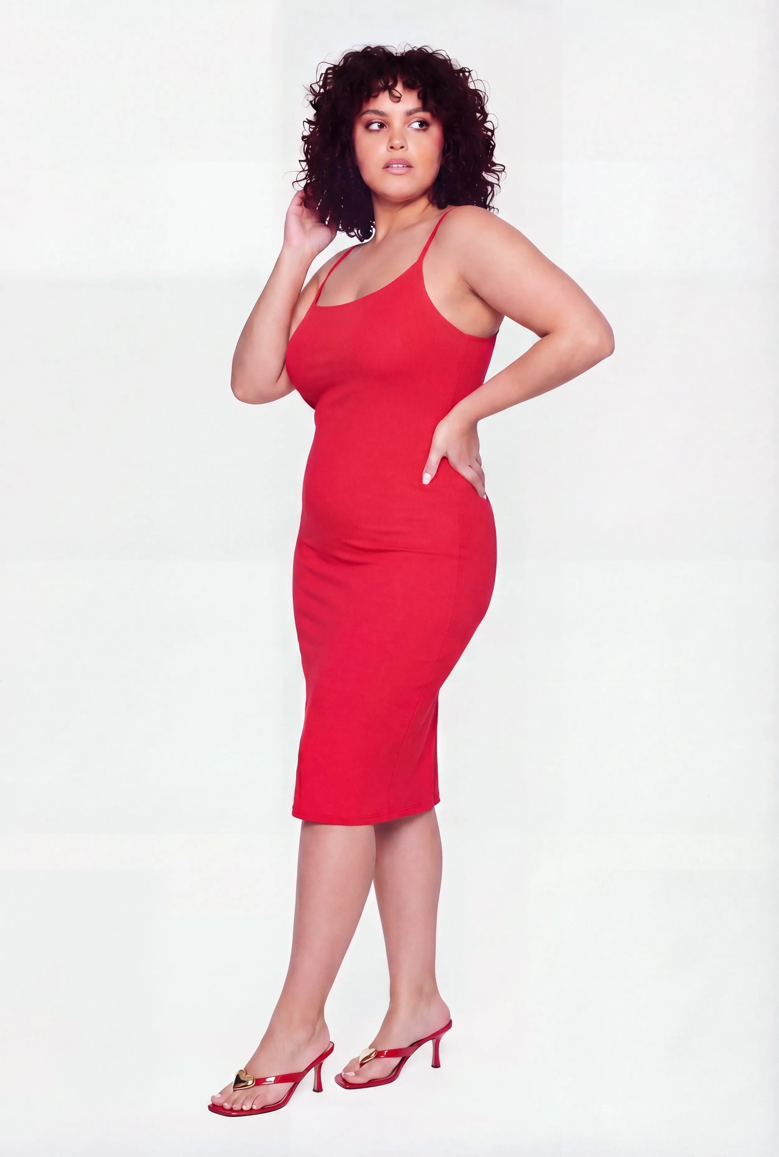 Plus Size Soft Knit Cami Midi Dress sold by Rainbow product image thumbnail 2