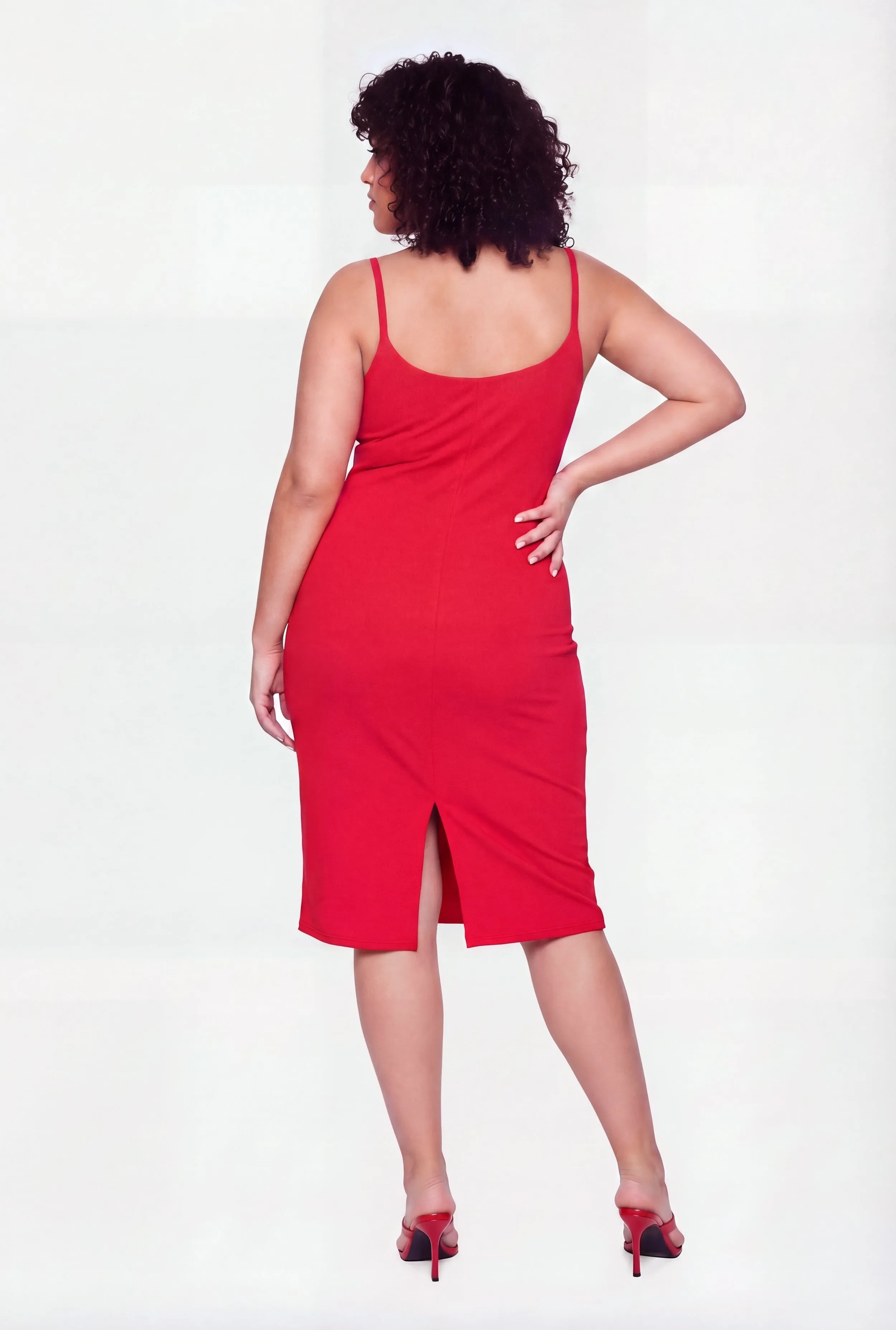 Plus Size Soft Knit Cami Midi Dress sold by Rainbow product image thumbnail 3
