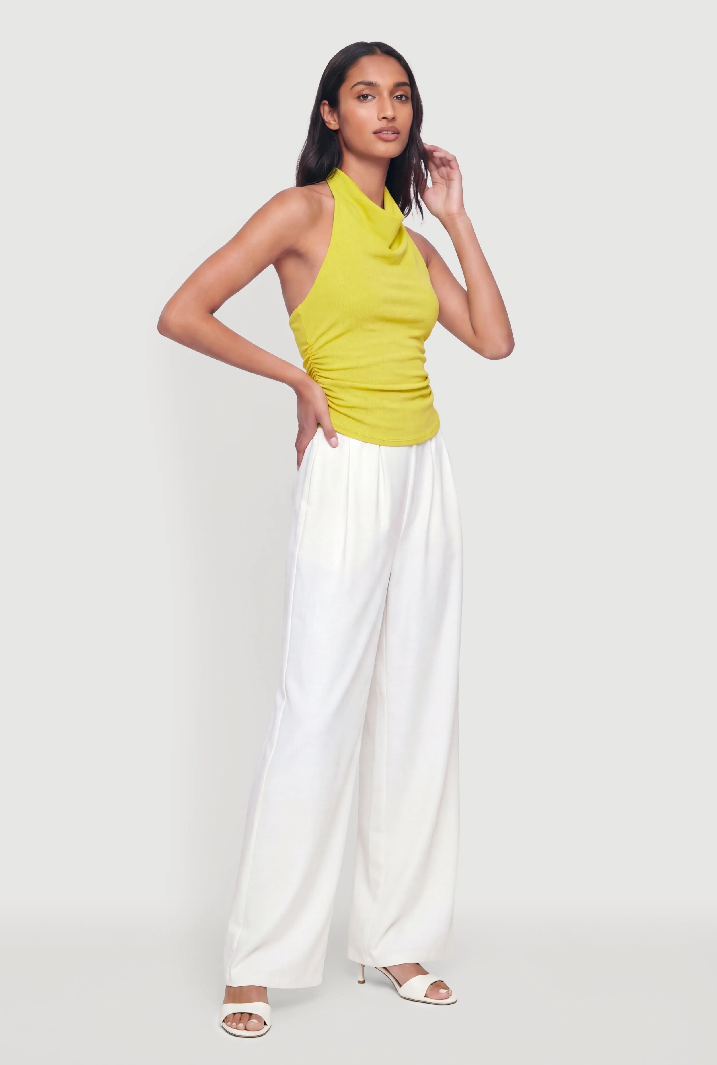 Crepe Knit Pleated Pull On Dress Pants sold by Rainbow product image thumbnail 2