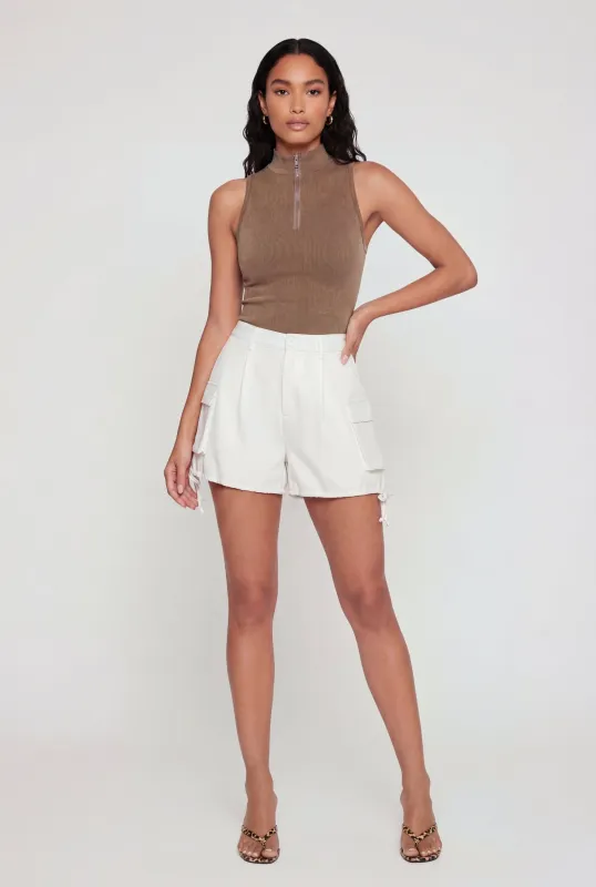 Drawstring Hem Cargo Shorts made by Rainbow