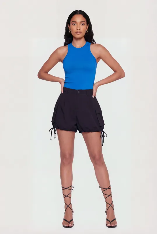 Drawstring Hem Cargo Shorts made by Rainbow