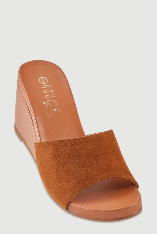 Single Band Wedge Mules made by Rainbow