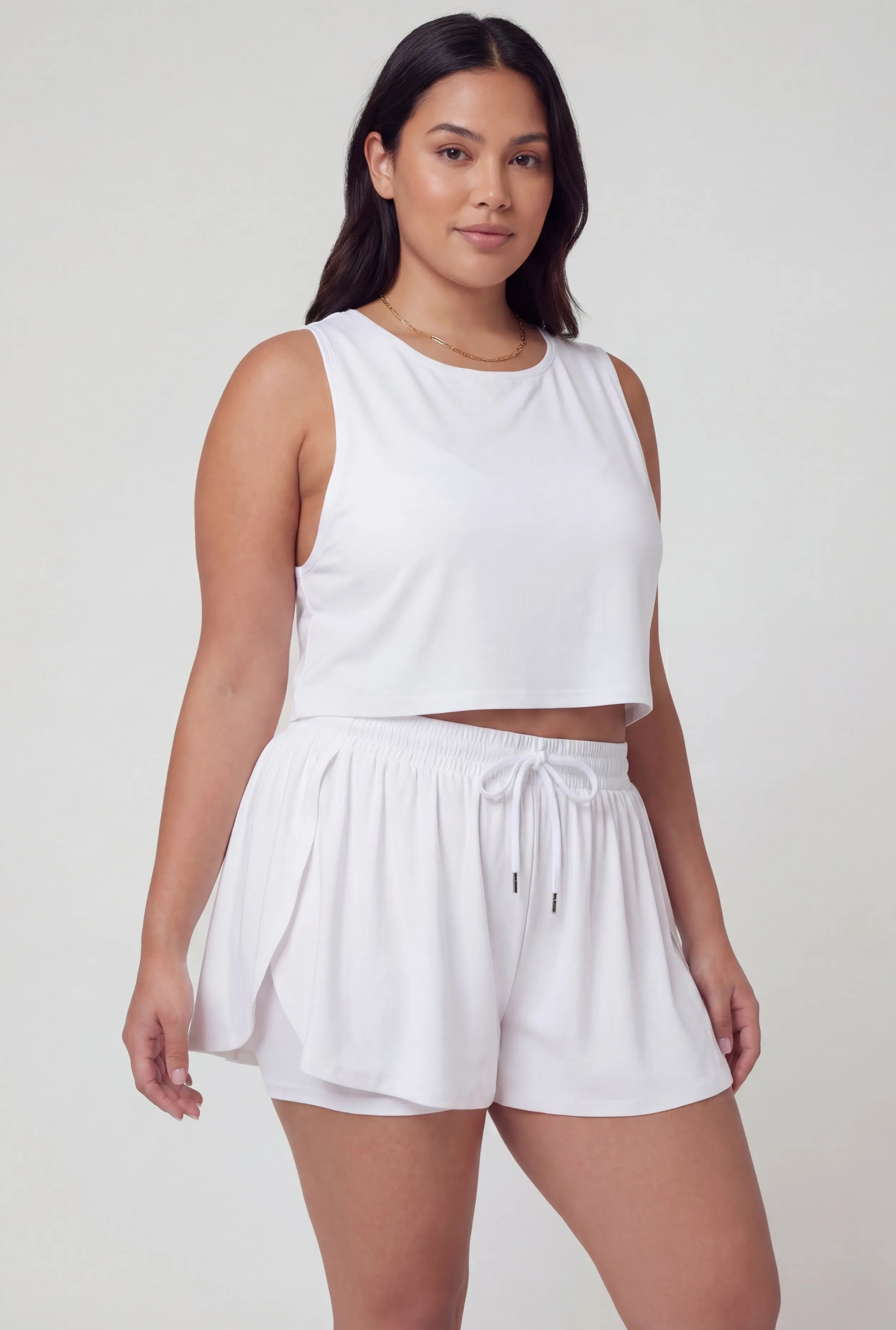 Plus Size Drawstring Waist Lined Dolphin Shorts sold by Rainbow product image thumbnail 3