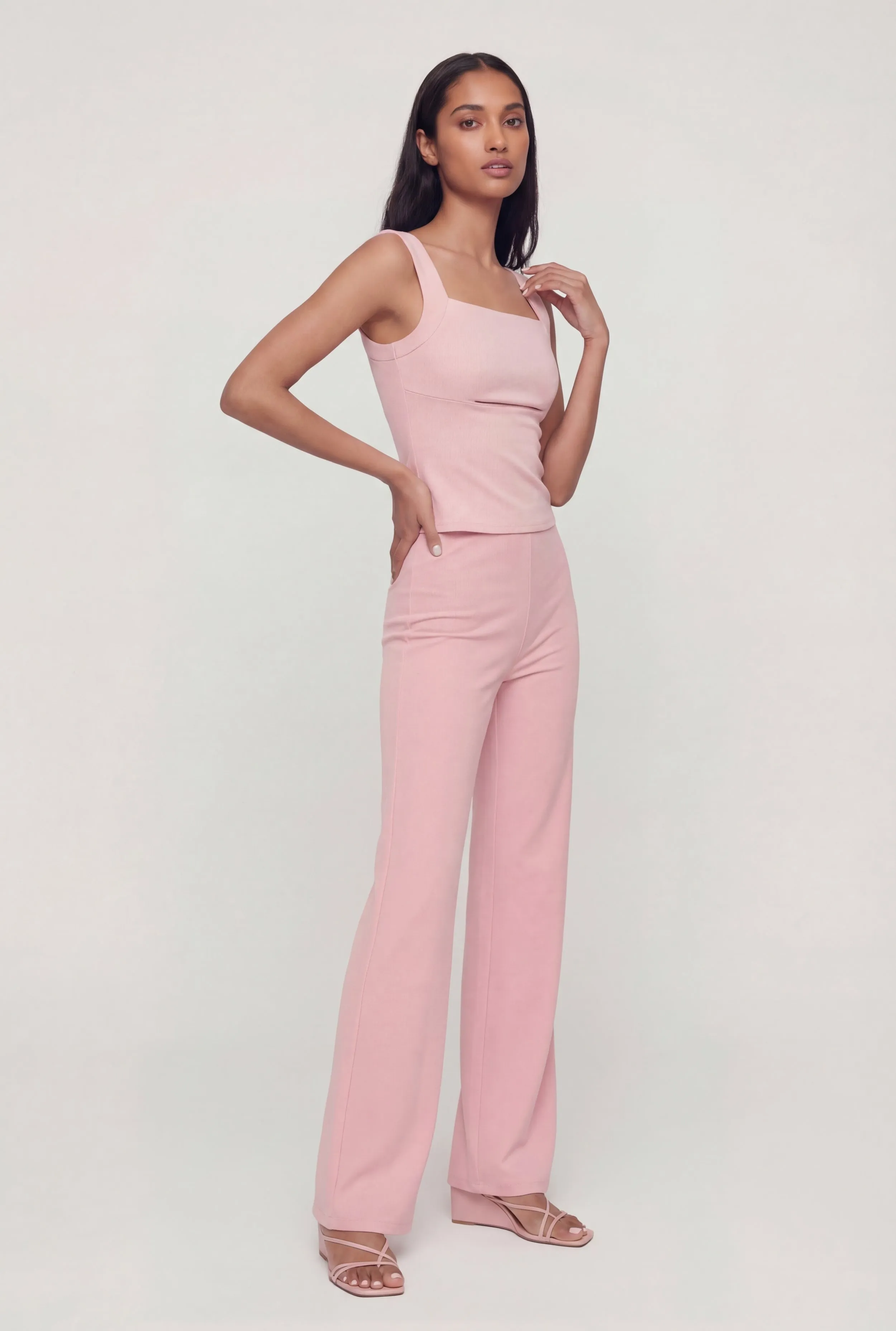 High Waisted Crepe Knit Casual Pants sold by Rainbow product image thumbnail 2