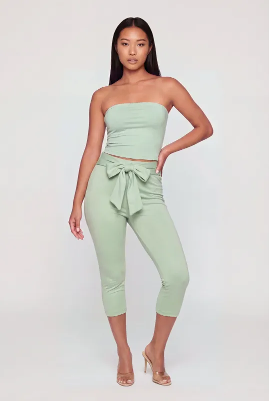 Solid Crop Tube Top made by Rainbow