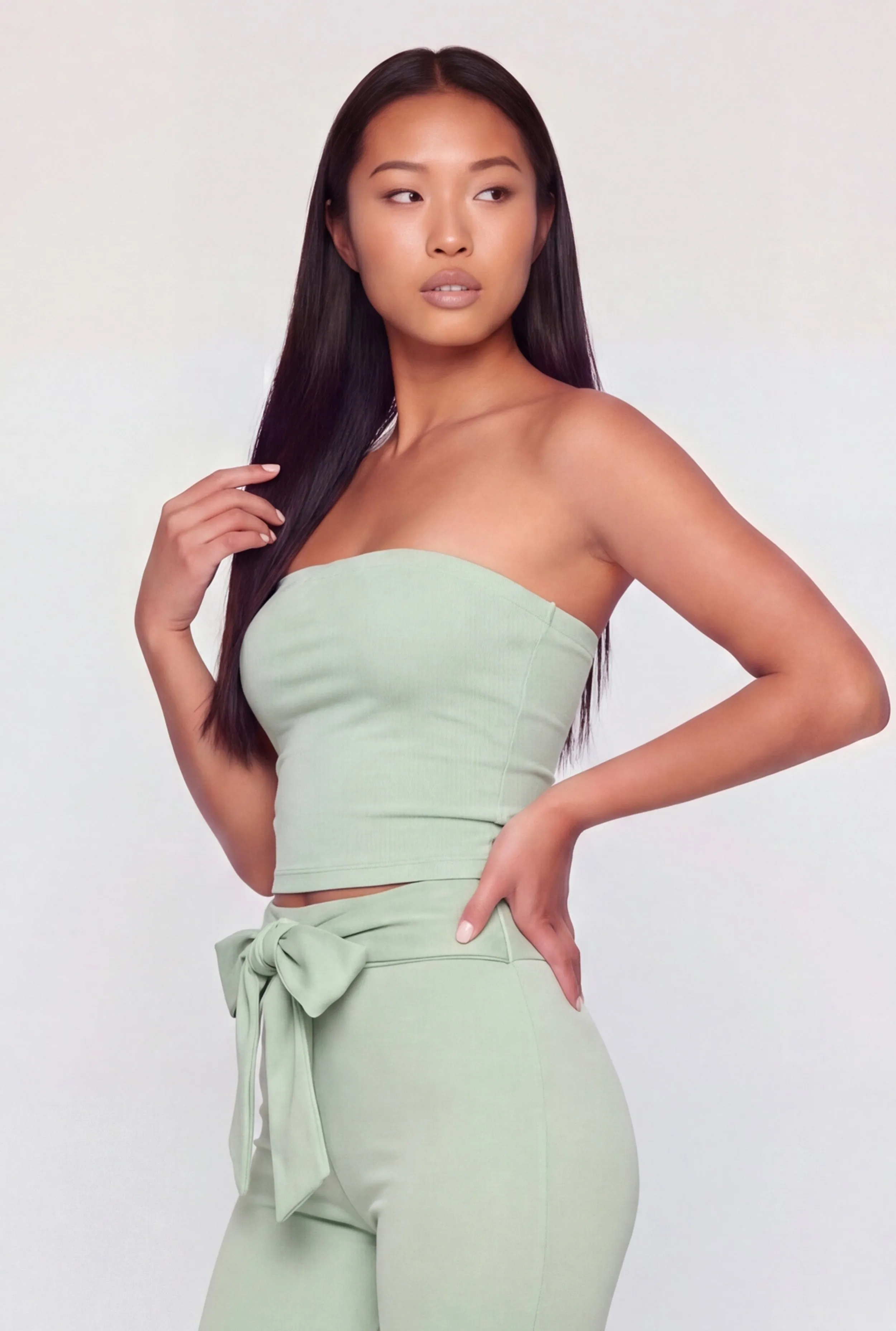 Solid Crop Tube Top sold by Rainbow product image thumbnail 2