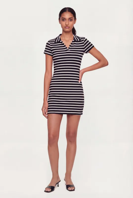 Short Sleeve Striped Polo Dress made by Daisy