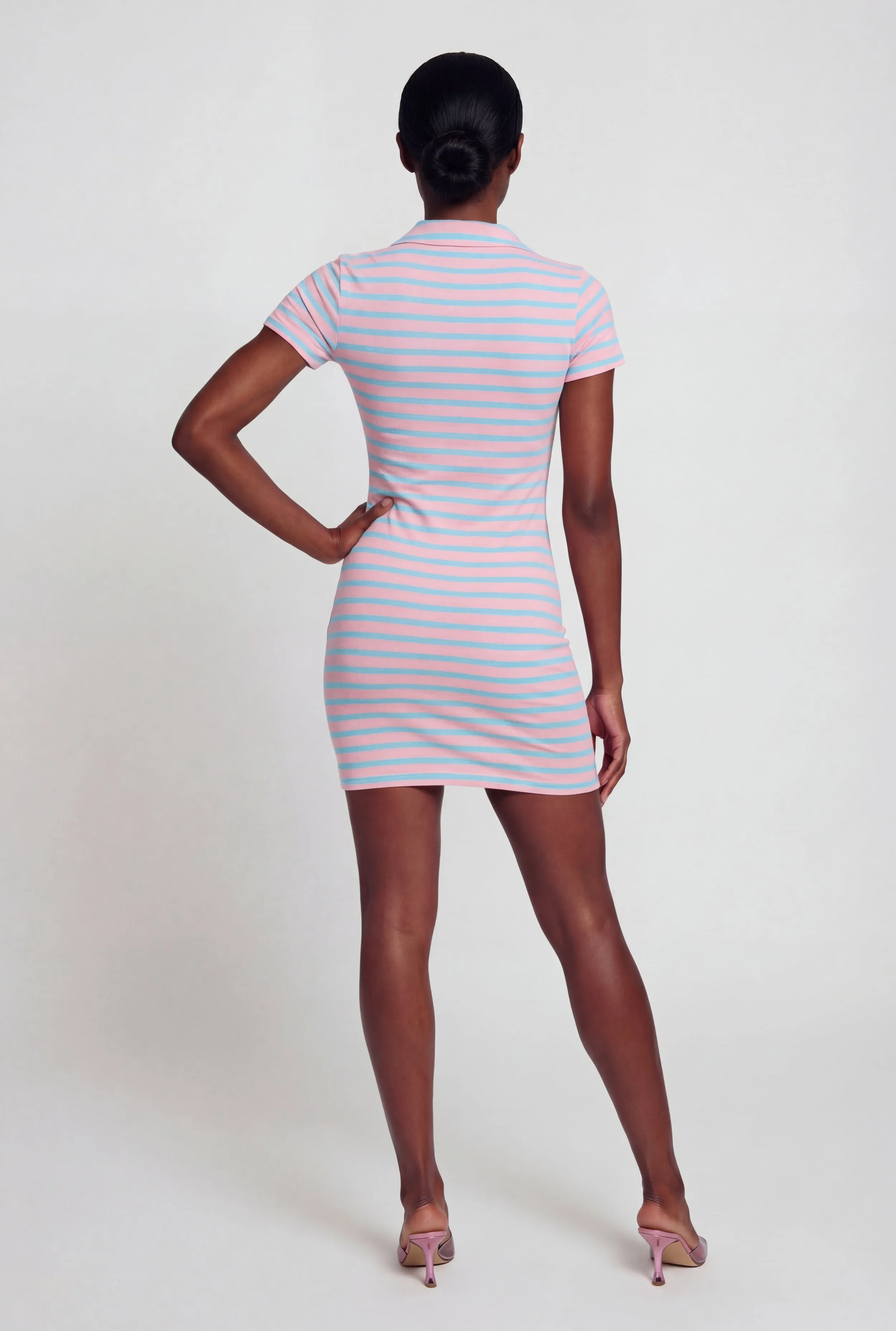 Short Sleeve Striped Polo Dress sold by Rainbow product image thumbnail 3