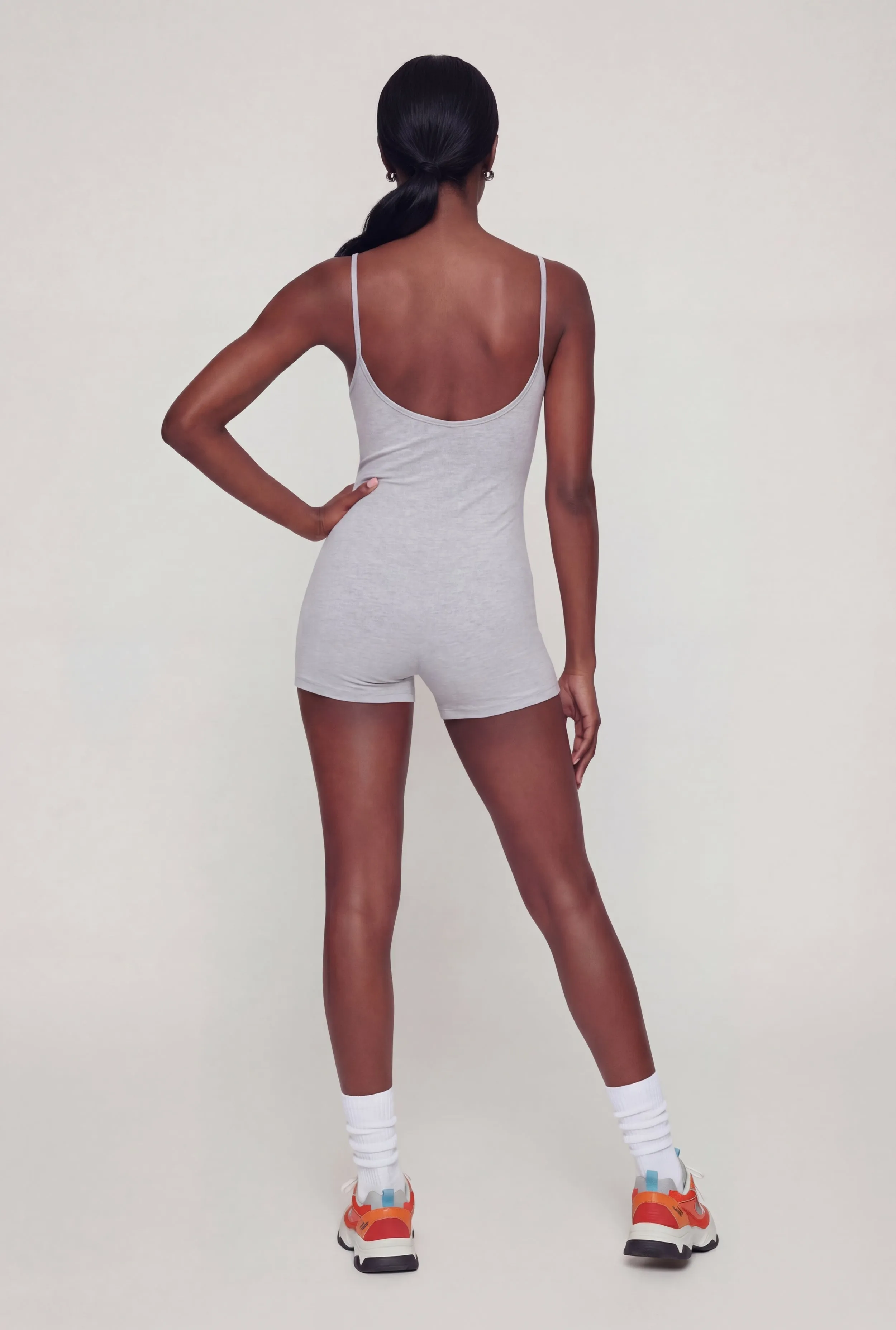 Scoop Neck Cami Biker Romper sold by Rainbow product image thumbnail 4