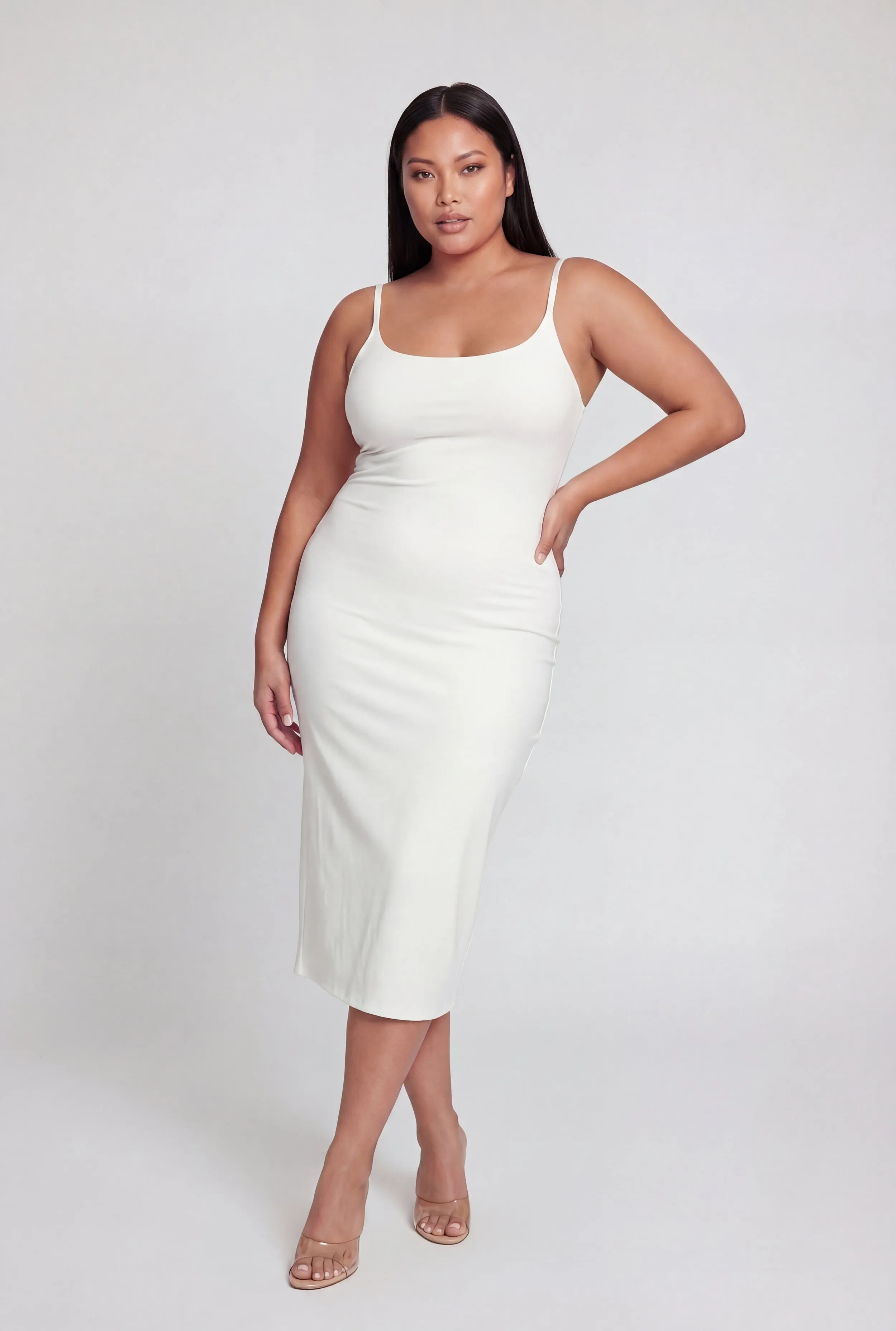 Plus Size Soft Knit Cami Midi Dress sold by Rainbow product image thumbnail 2