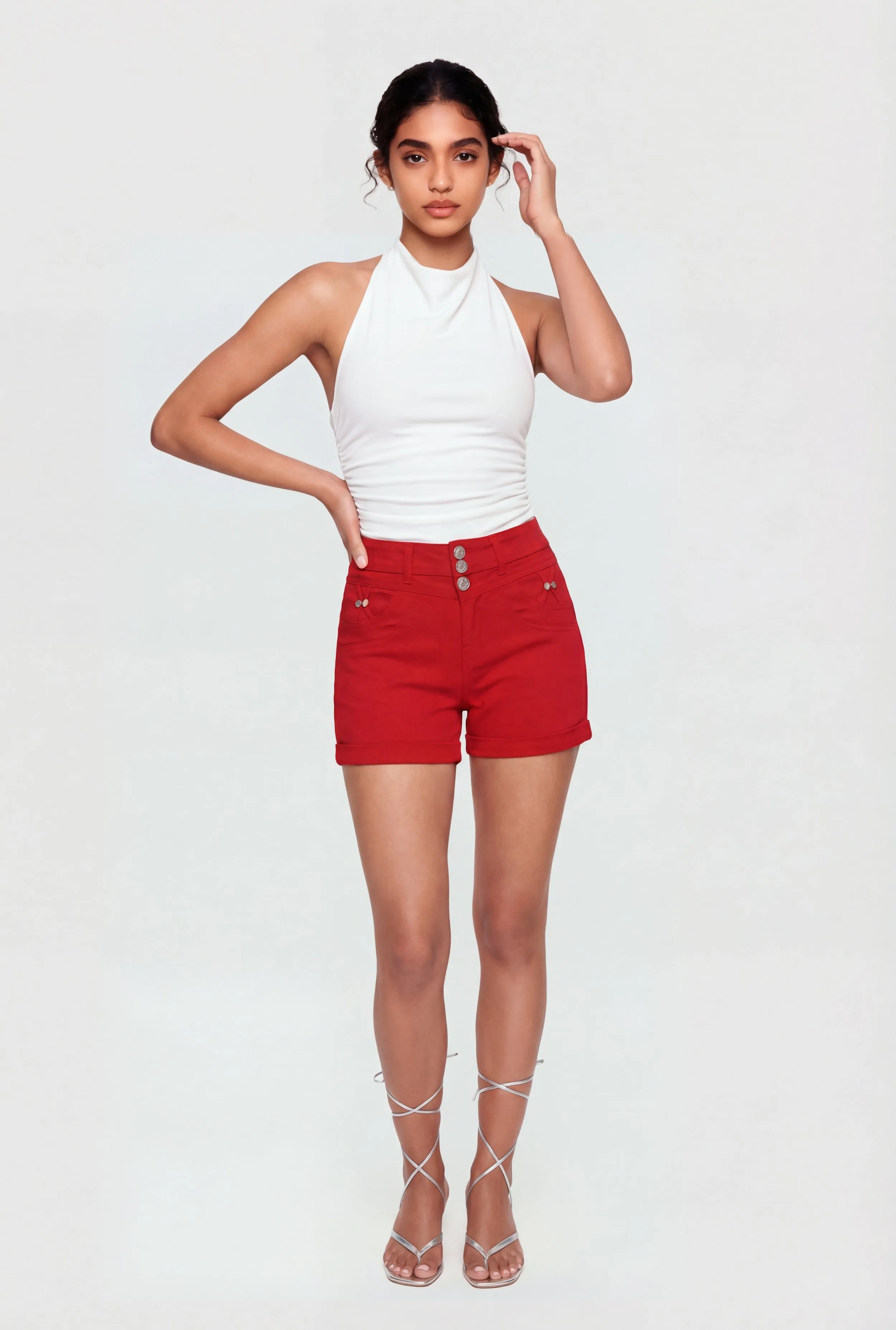Solid Hyper Stretch Fixed Cuff Shorts sold by Rainbow product image thumbnail 3