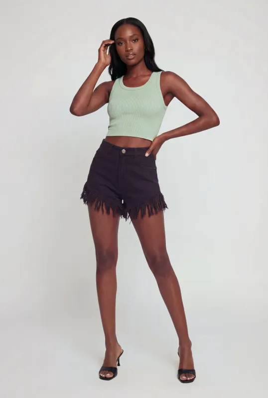 Scoop Neck Seamless Cropped Tank Top made by Rainbow