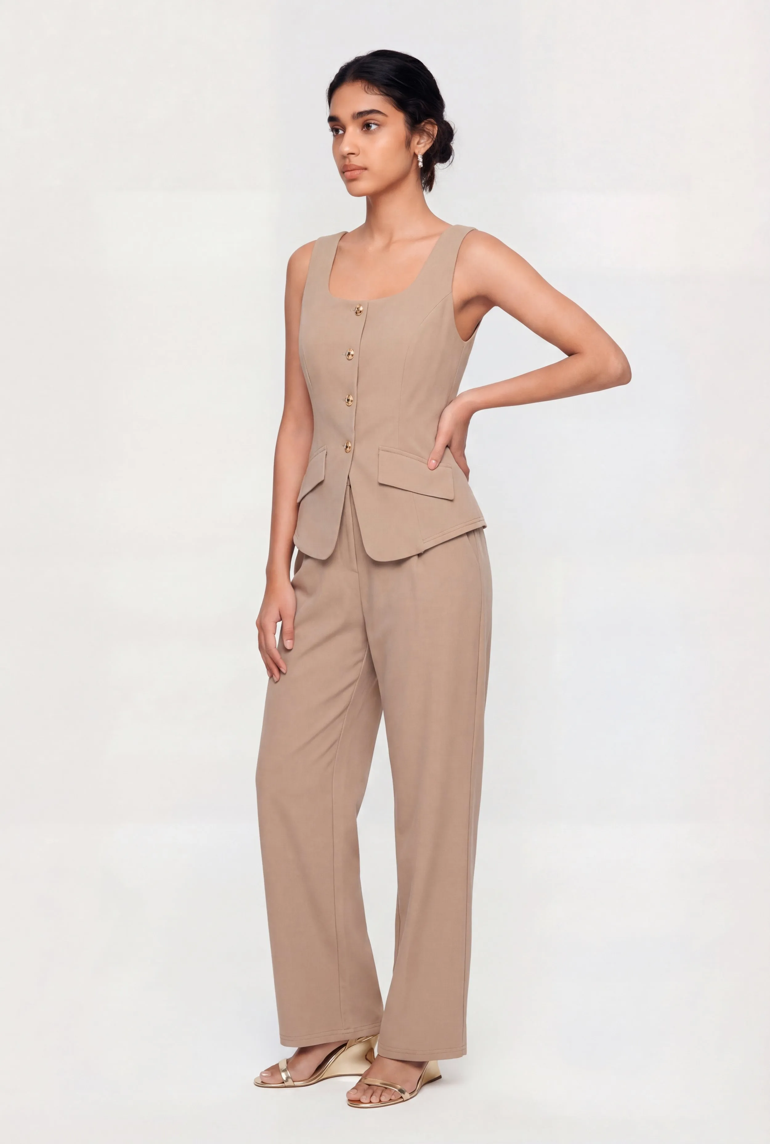 High Waisted Pleated Wide Leg Dress Pants sold by Rainbow product image thumbnail 2