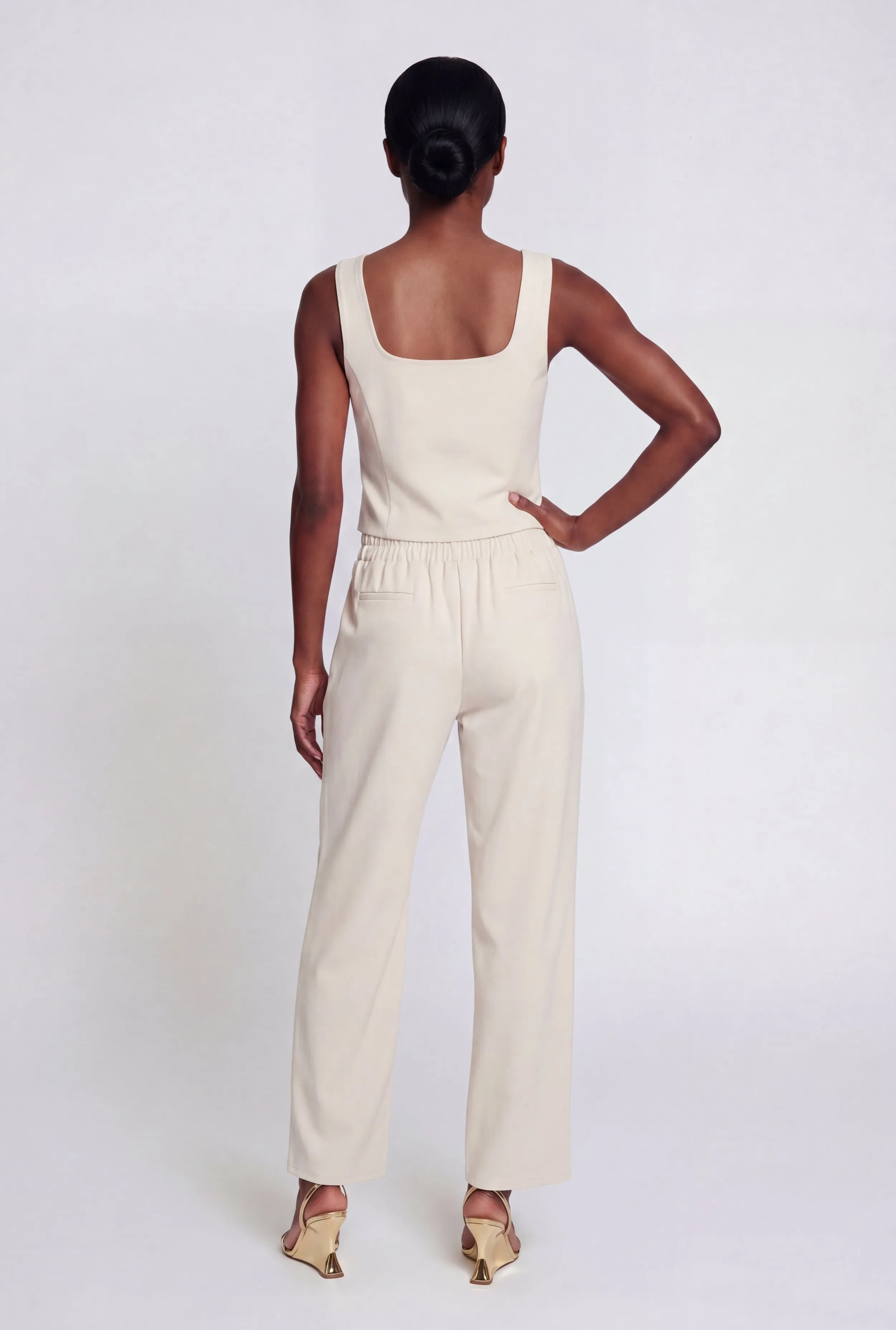 Metallic Button Front Crepe Knit Blazer Vest sold by Rainbow product image thumbnail 5