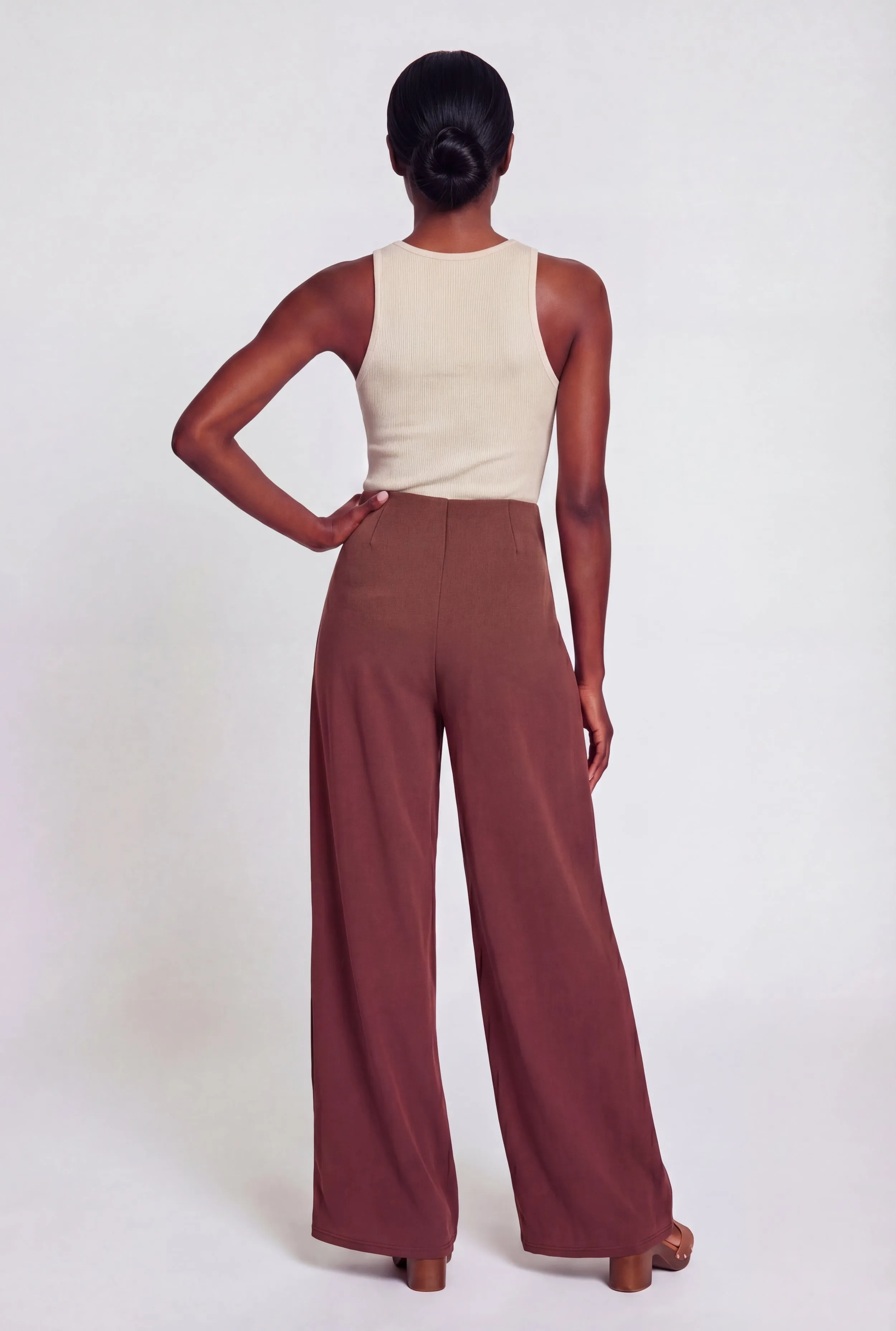 Crepe Knit Pleated Pull On Dress Pants sold by Rainbow product image thumbnail 5