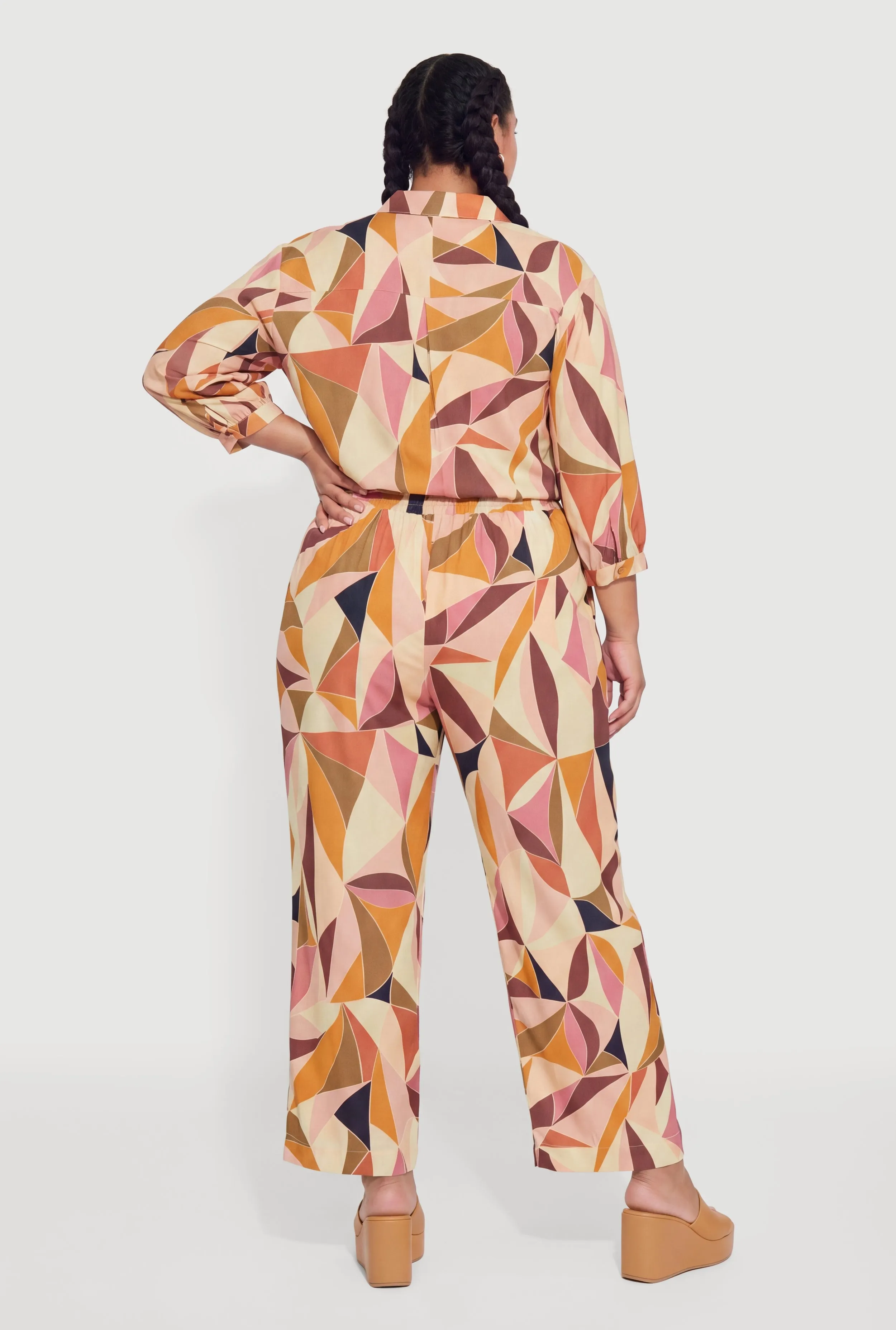 Plus Size Abstract Geometric Print Pants sold by Rainbow product image thumbnail 5