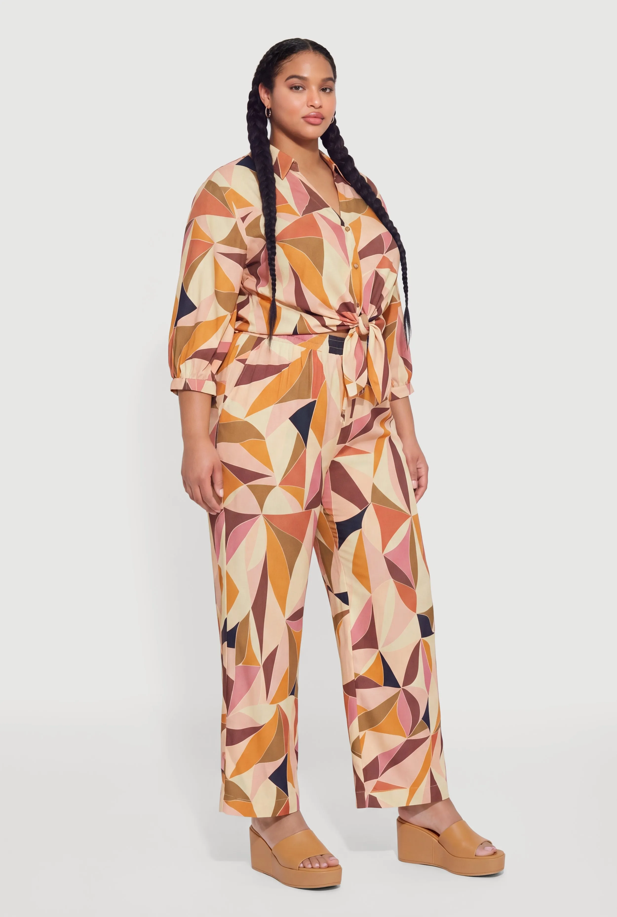 Plus Size Abstract Geometric Print Pants sold by Rainbow product image thumbnail 2