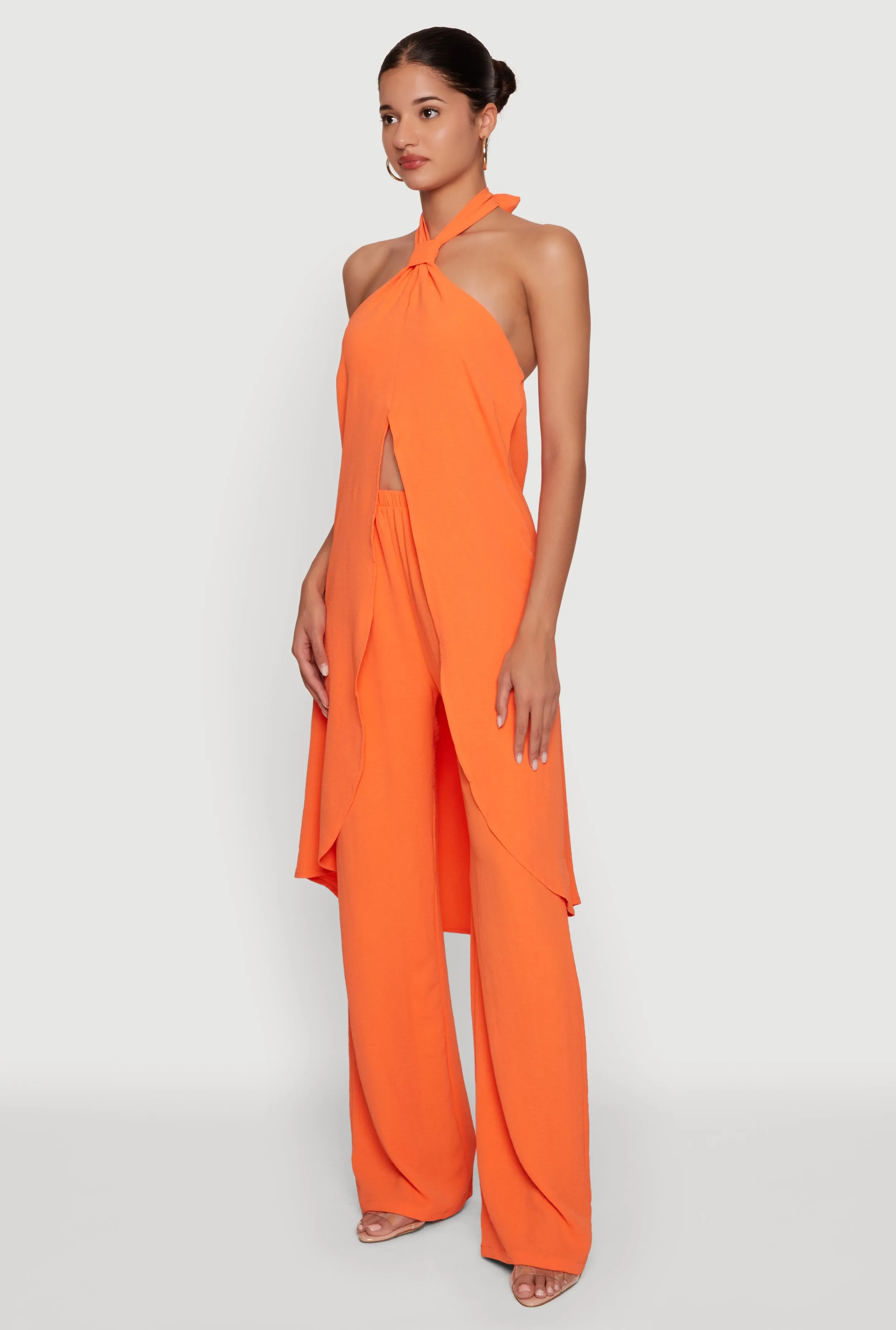 Crepe Knit High Waisted Wide Leg Pull On Pants sold by Rainbow product image thumbnail 2