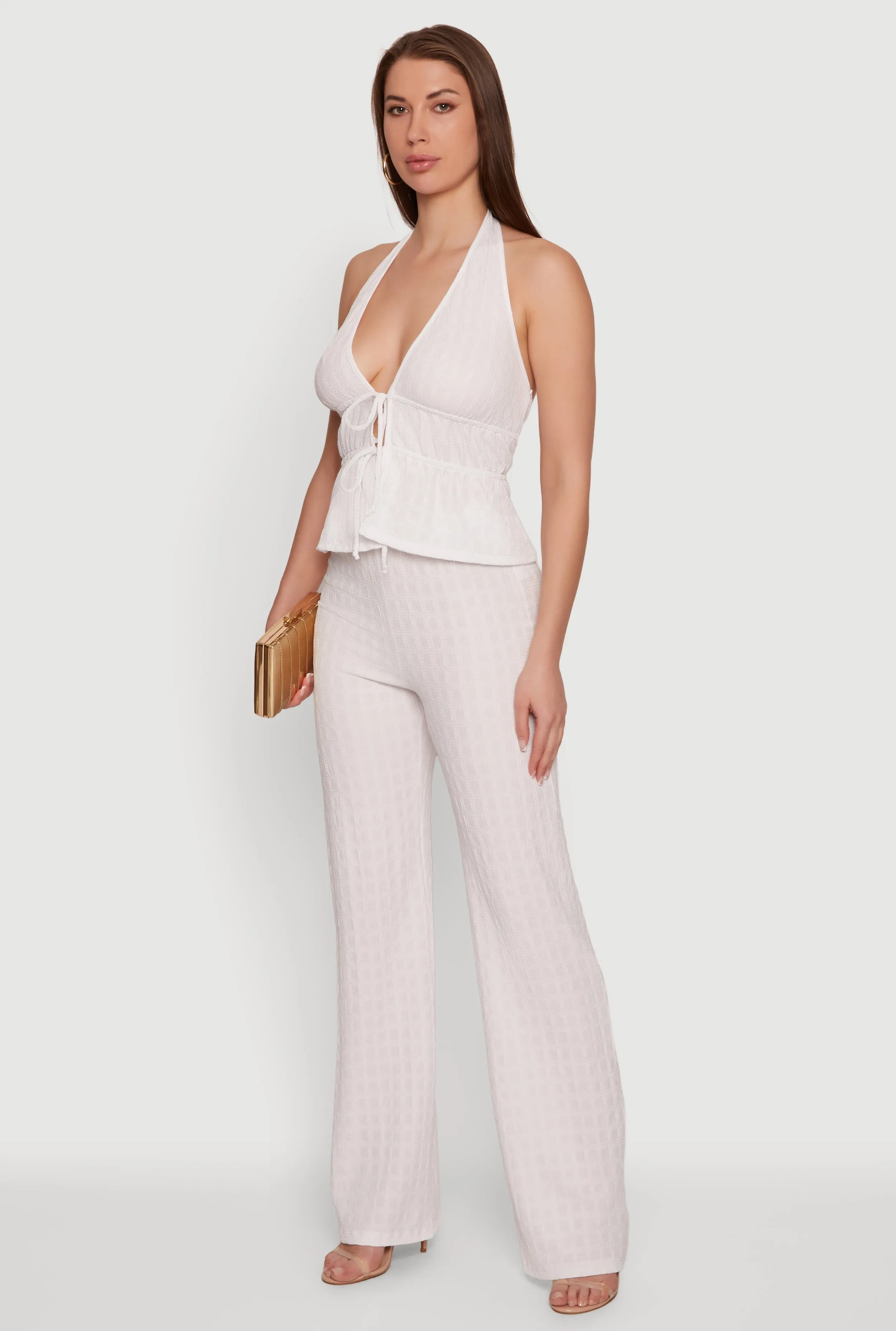 Textured Knit Straight Leg Pull On Pants sold by Rainbow product image thumbnail 2