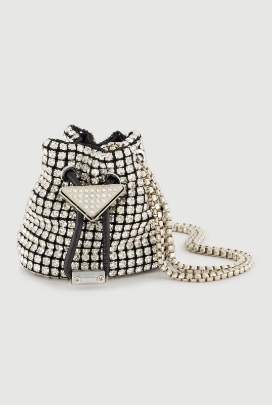 Rhinestone Mini Bucket Bag made by Rainbow