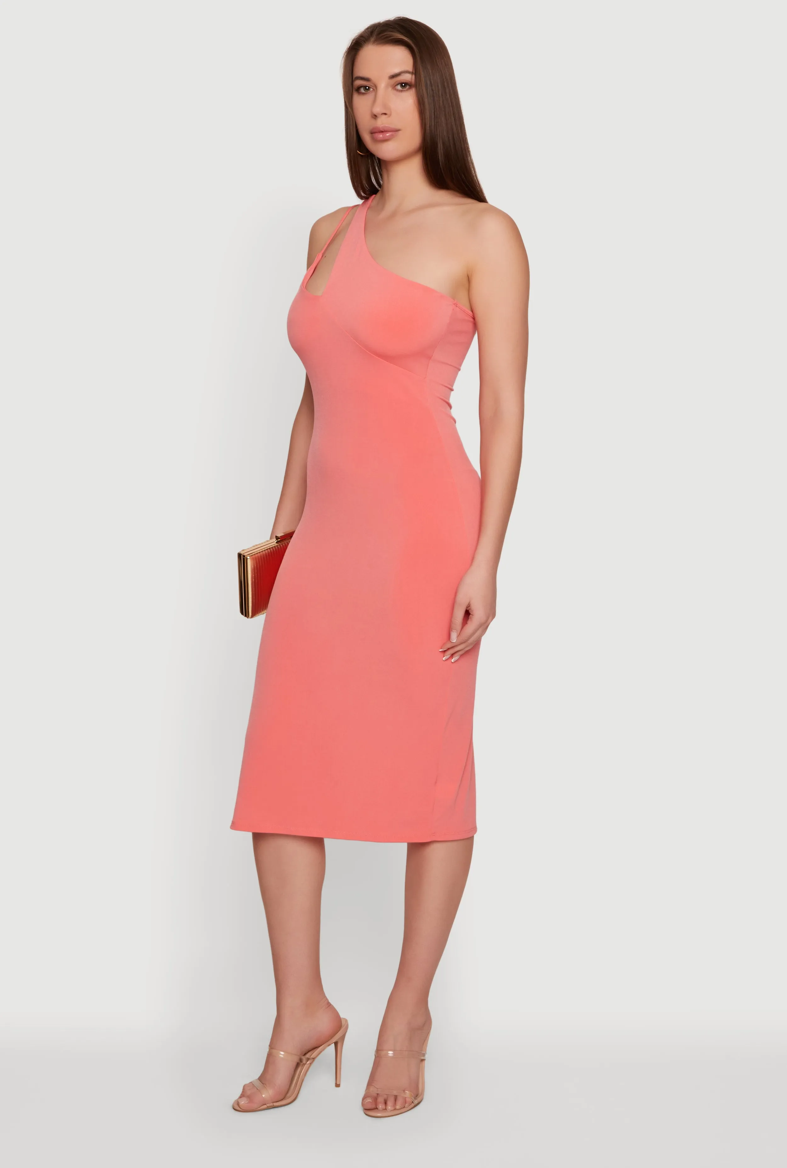 Cut Out Detail One Shoulder Midi Dress sold by Rainbow product image thumbnail 2