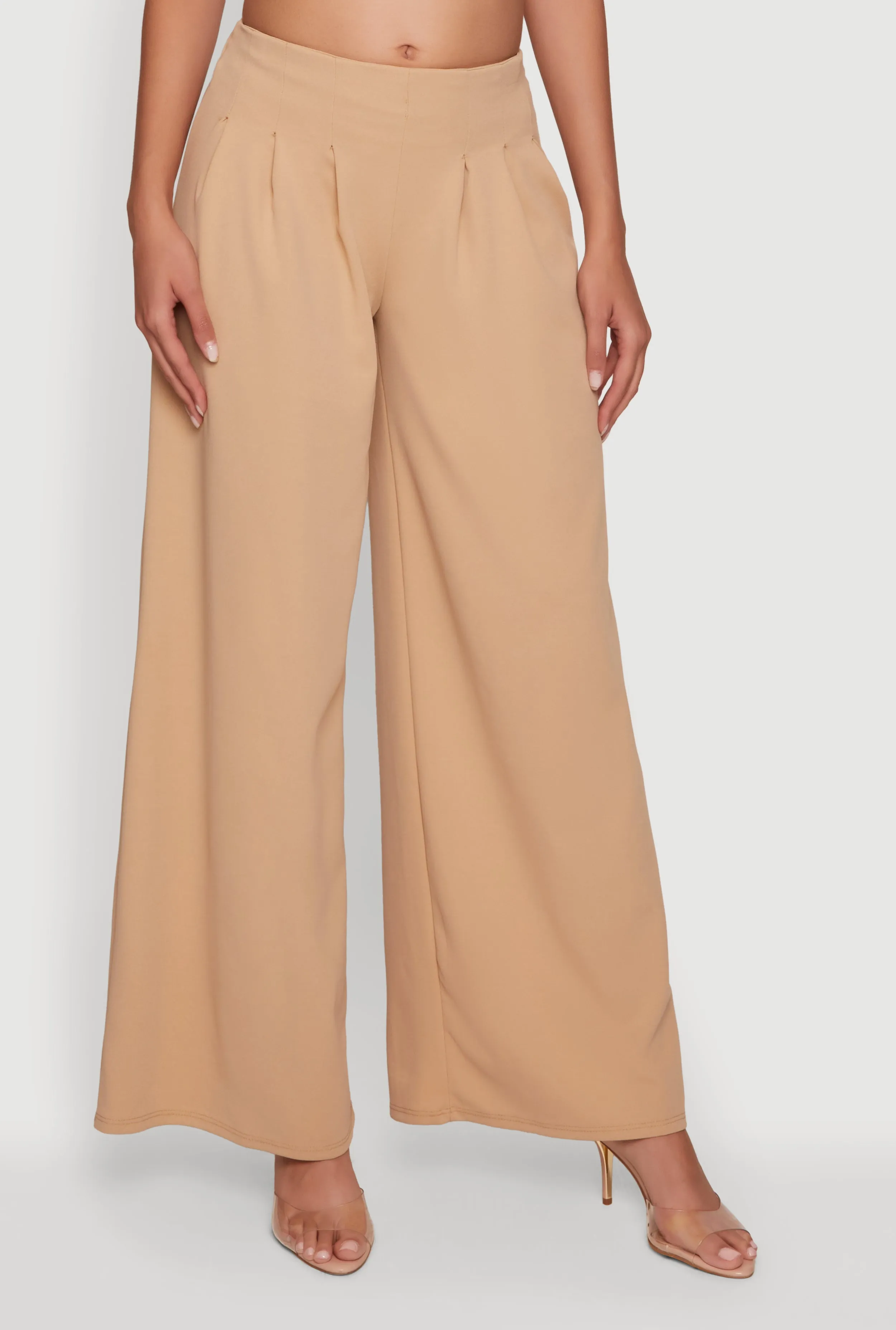 Crepe Knit Pleated Pull On Dress Pants sold by Rainbow product image thumbnail 3
