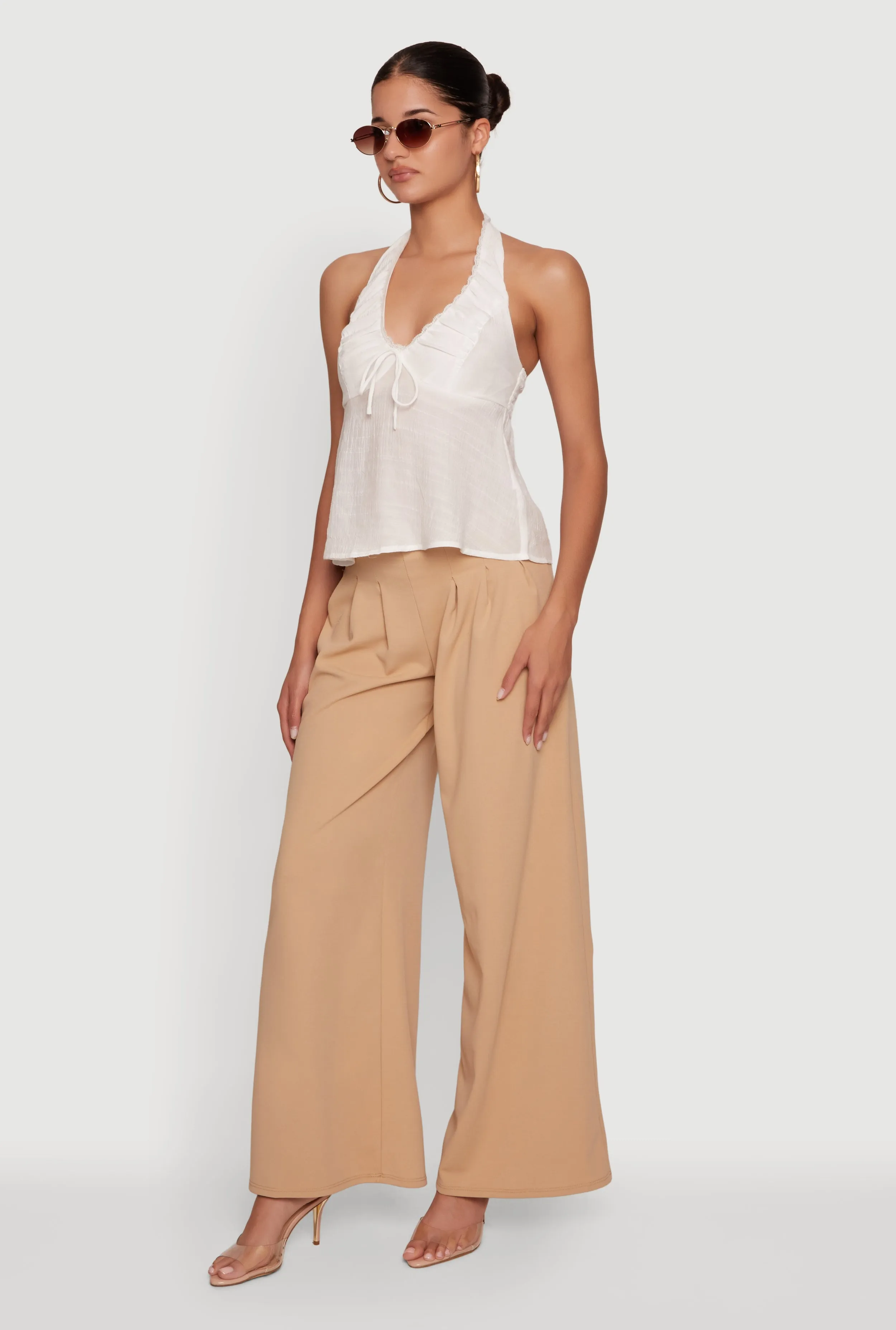 Crepe Knit Pleated Pull On Dress Pants sold by Rainbow product image thumbnail 2