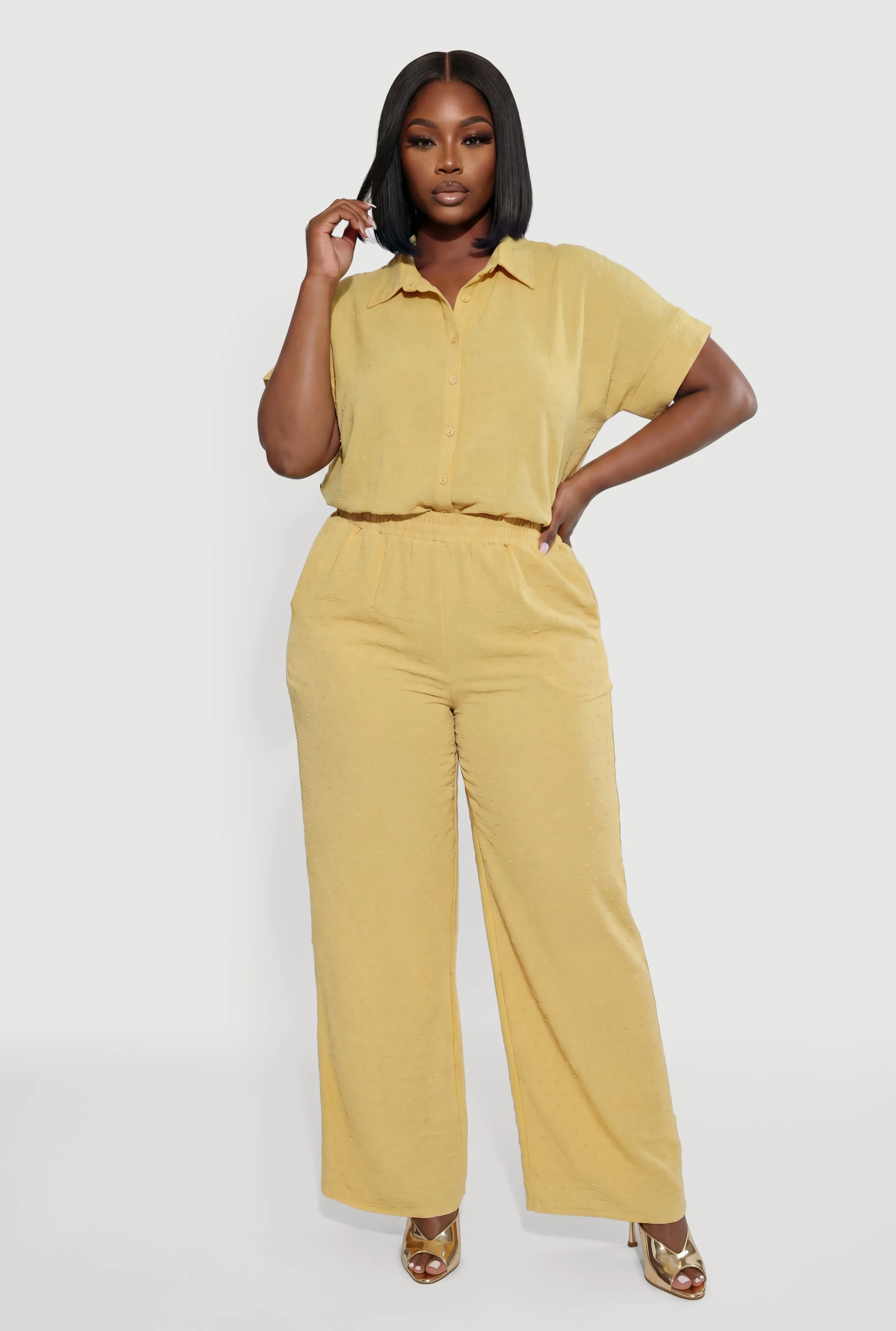 Plus Size Swiss Dot Wide Leg Pants sold by Rainbow product image thumbnail 2