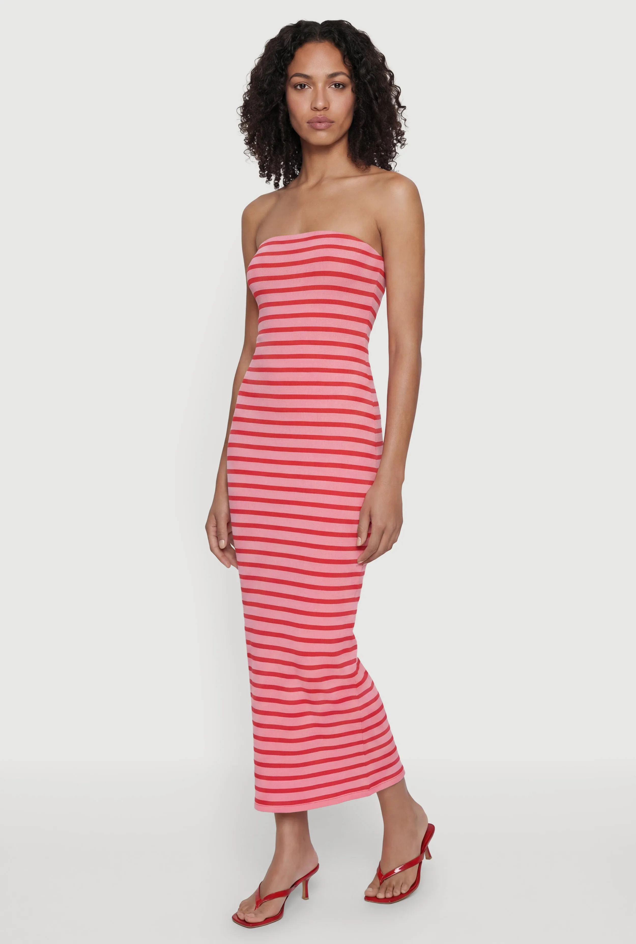 Striped Tube Midi Dress sold by Rainbow