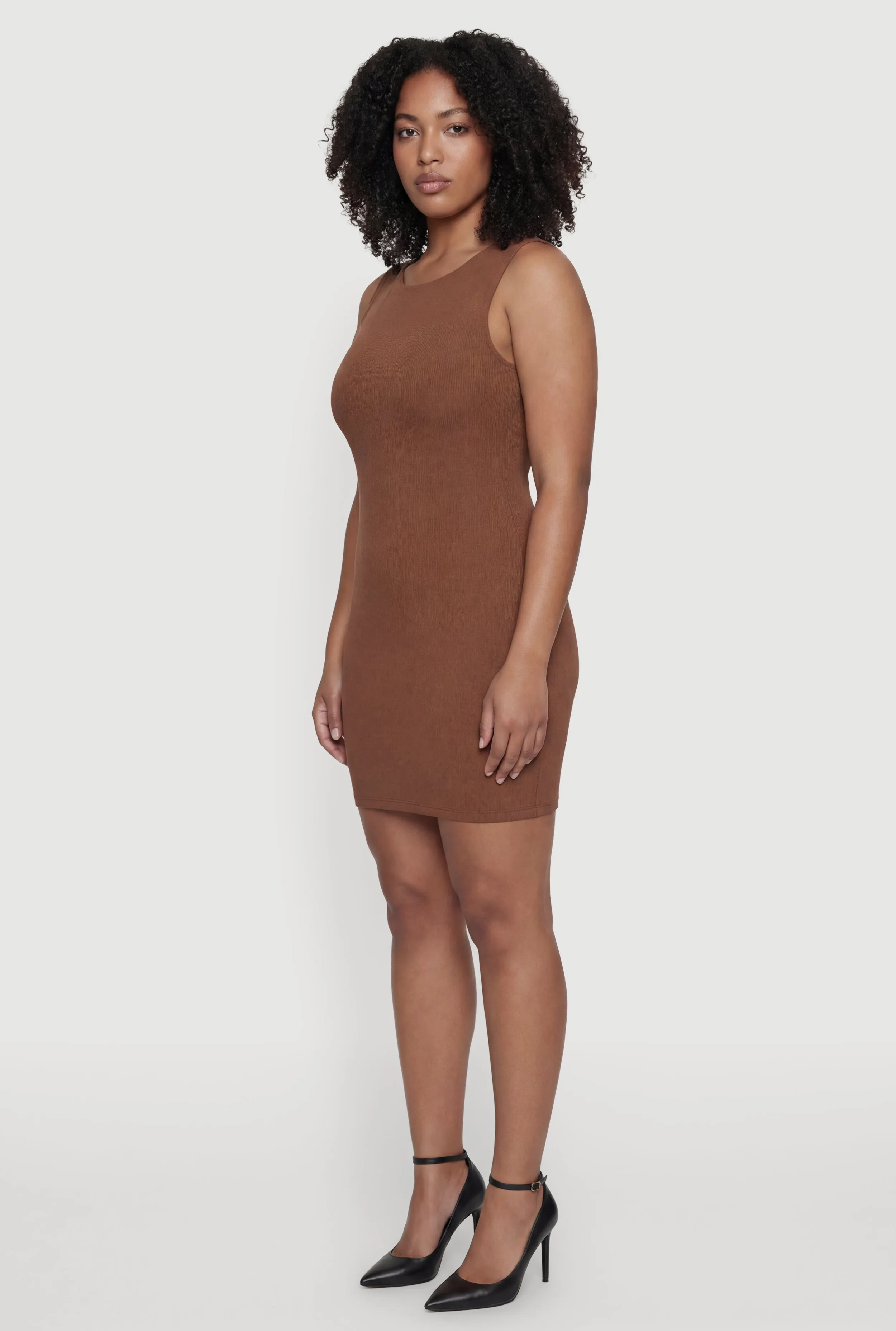 Plus Size Double Layered High Neck Mini Dress sold by Rainbow product image thumbnail 2