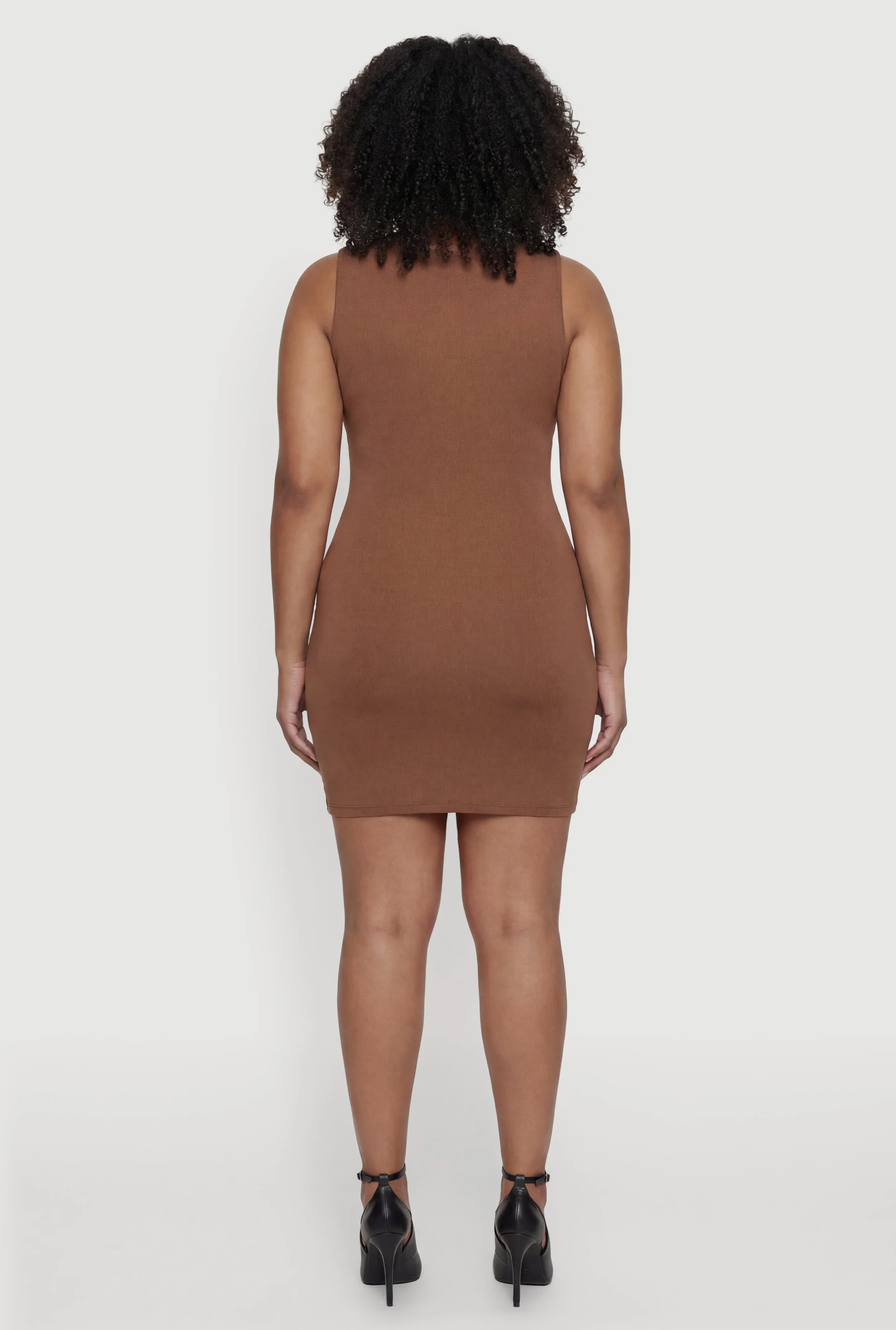 Plus Size Double Layered High Neck Mini Dress sold by Rainbow product image thumbnail 3
