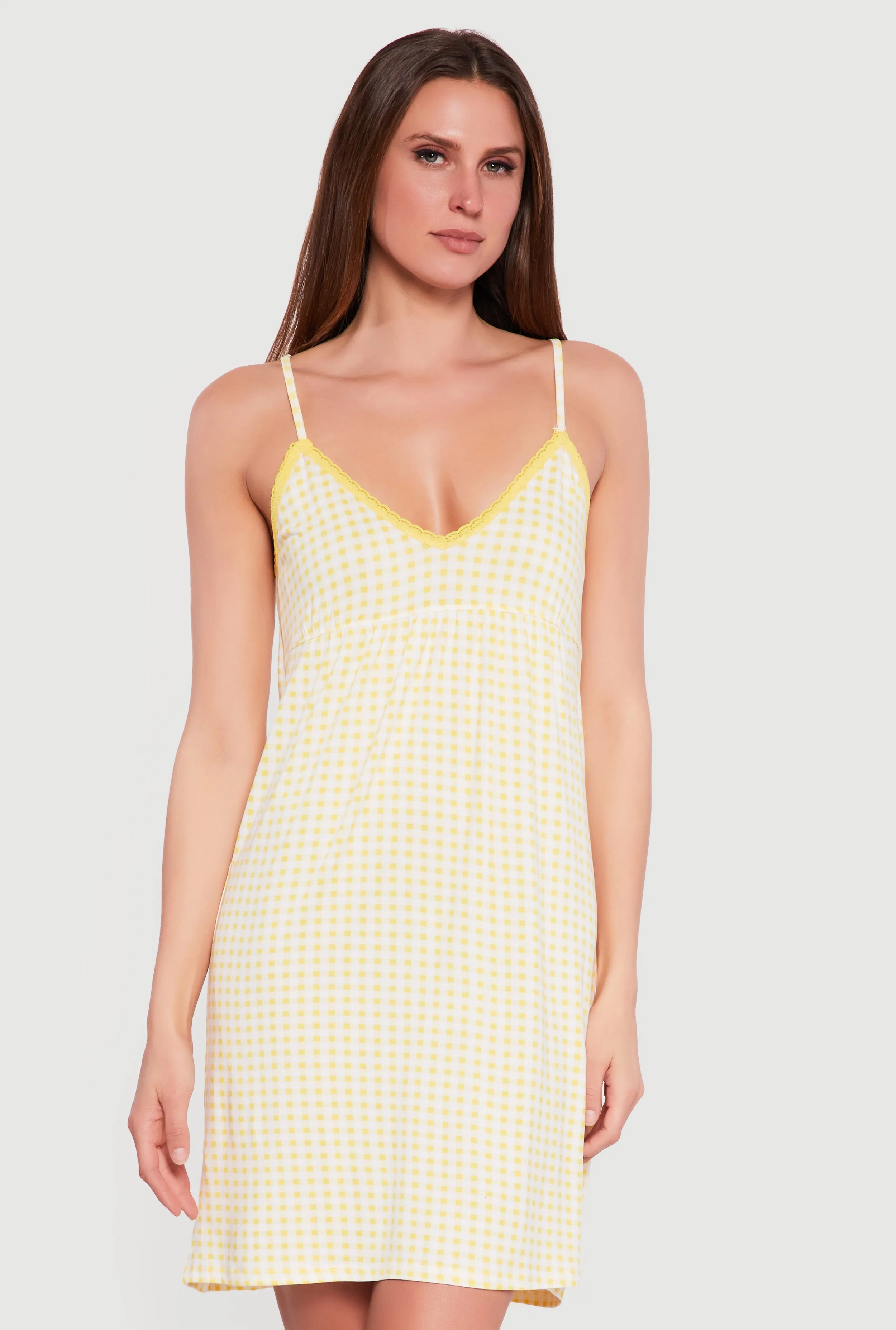 Gingham Soft Knit Cami Nightgown sold by Rainbow product image thumbnail 3