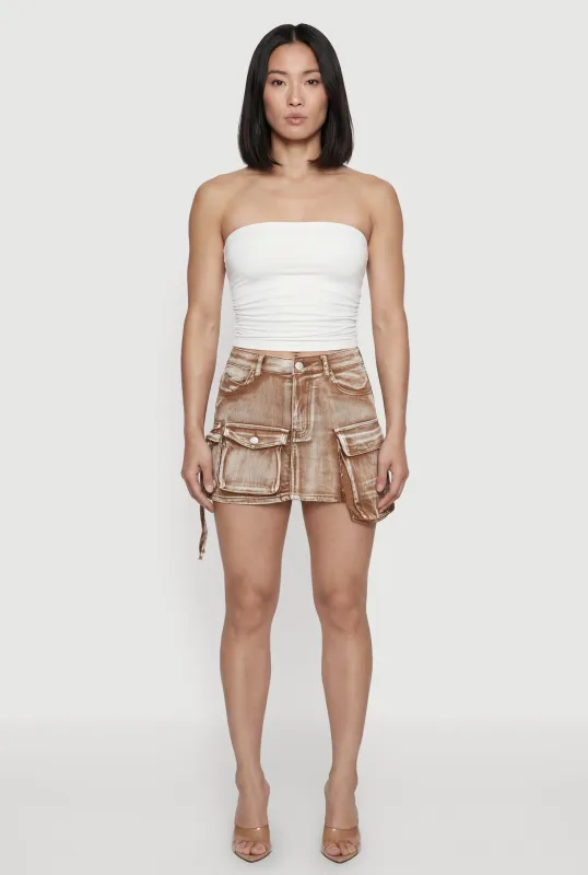 Denim Mini Utility Skirt made by Daisy