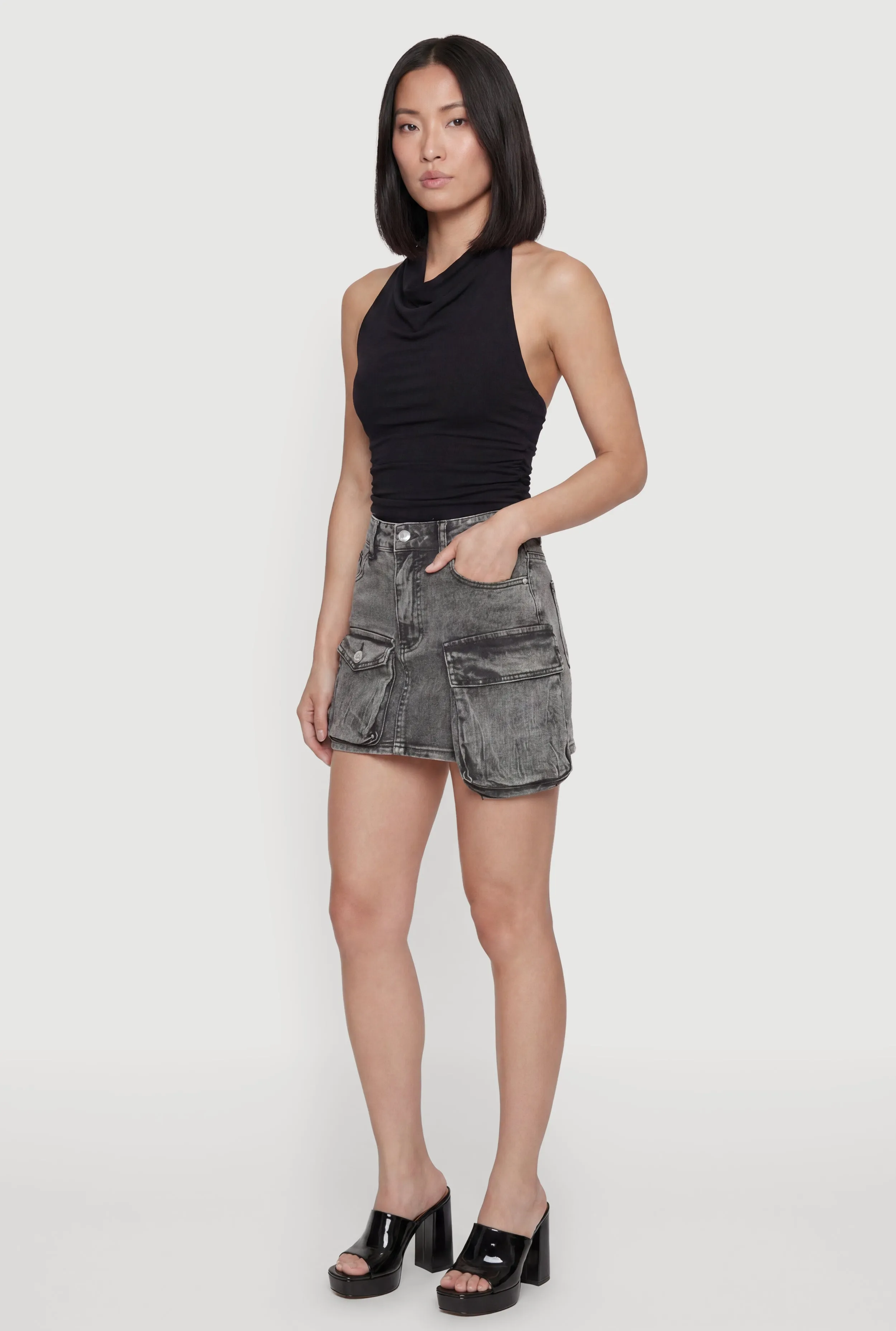 Denim Mini Utility Skirt sold by Rainbow product image thumbnail 2