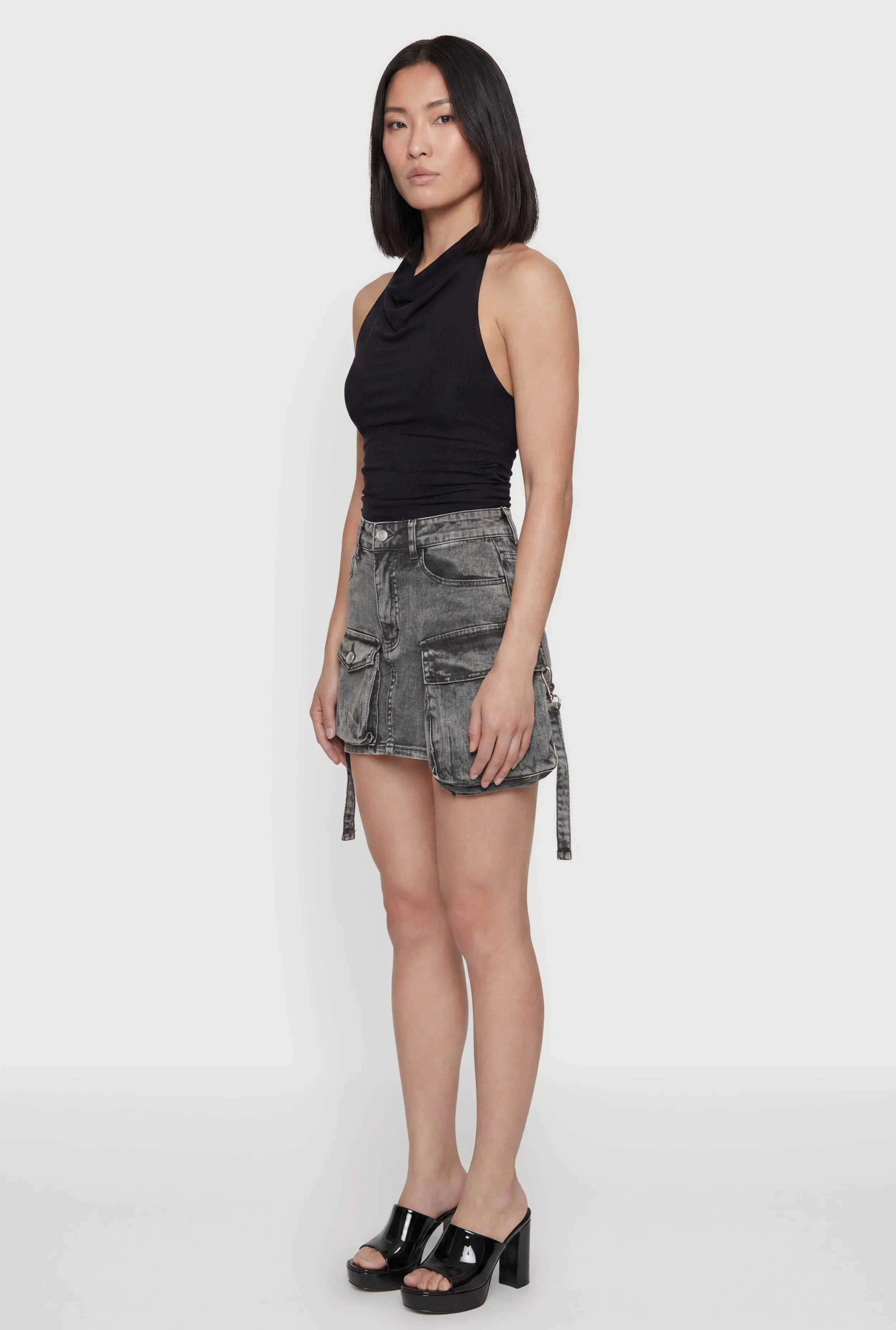 Denim Mini Utility Skirt sold by Rainbow product image thumbnail 3