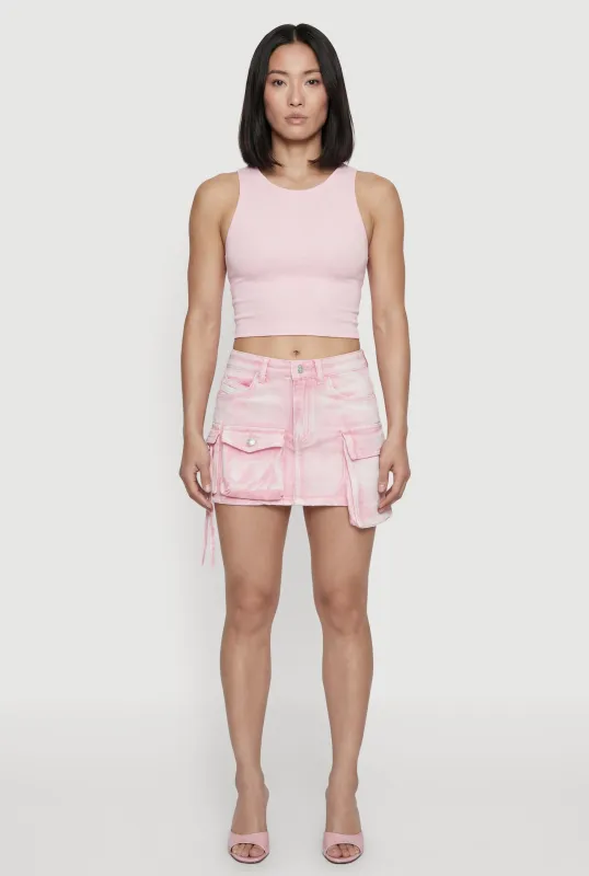 Denim Mini Utility Skirt made by Daisy