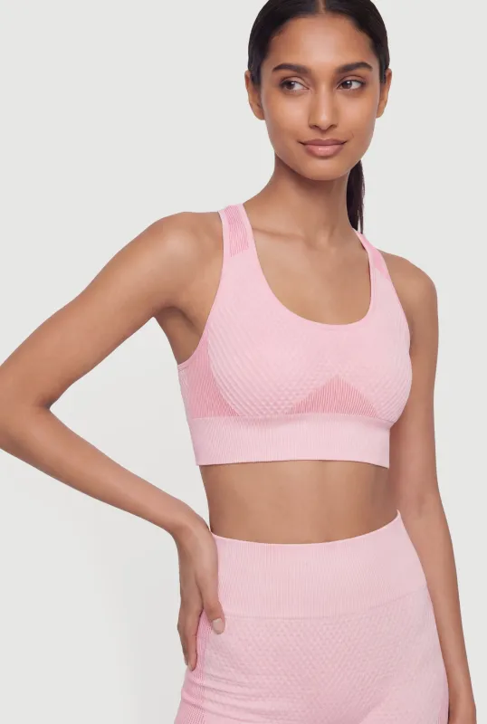 Two Tone Racerback Sports Bra made by Rainbow