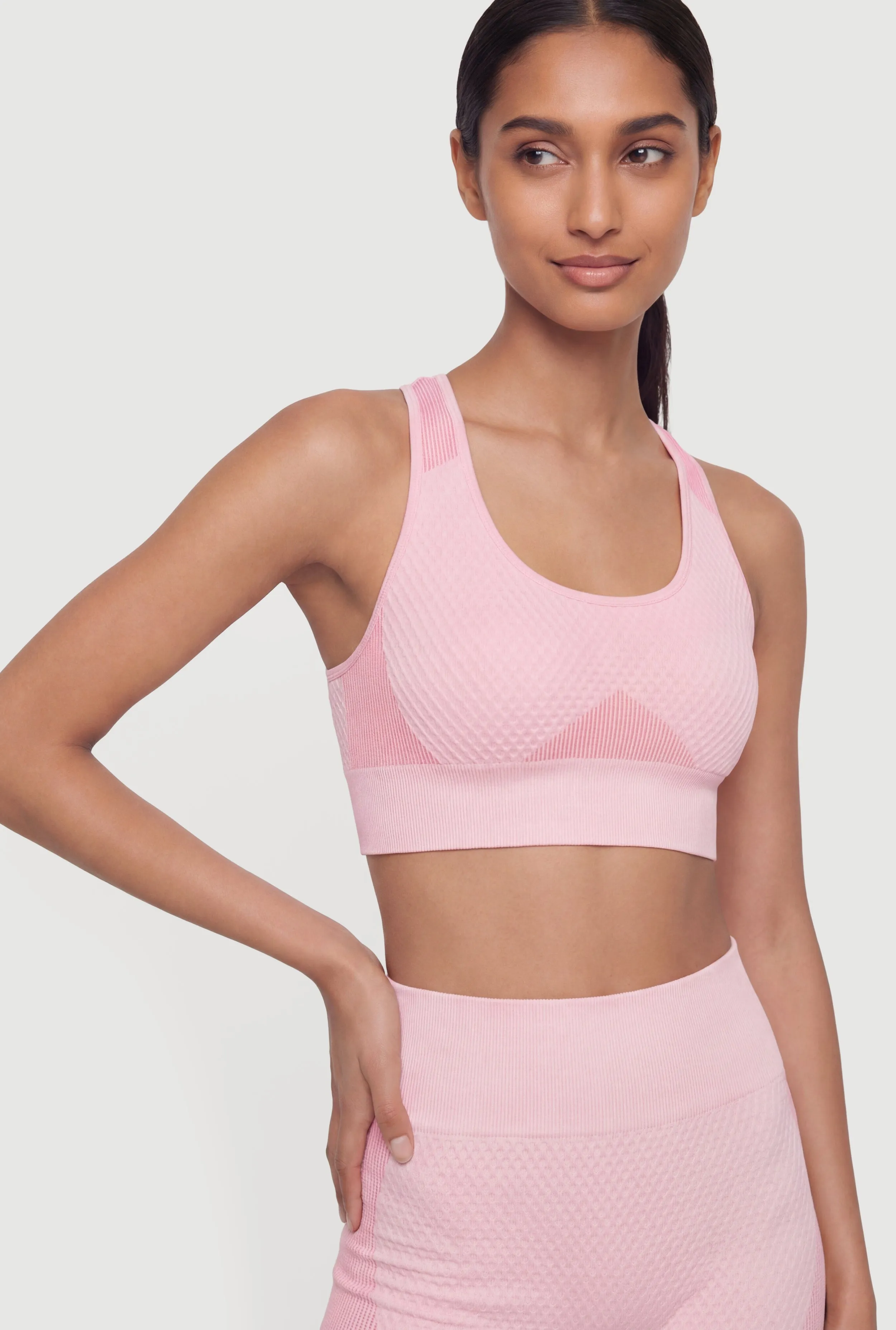 Two Tone Racerback Sports Bra sold by Rainbow