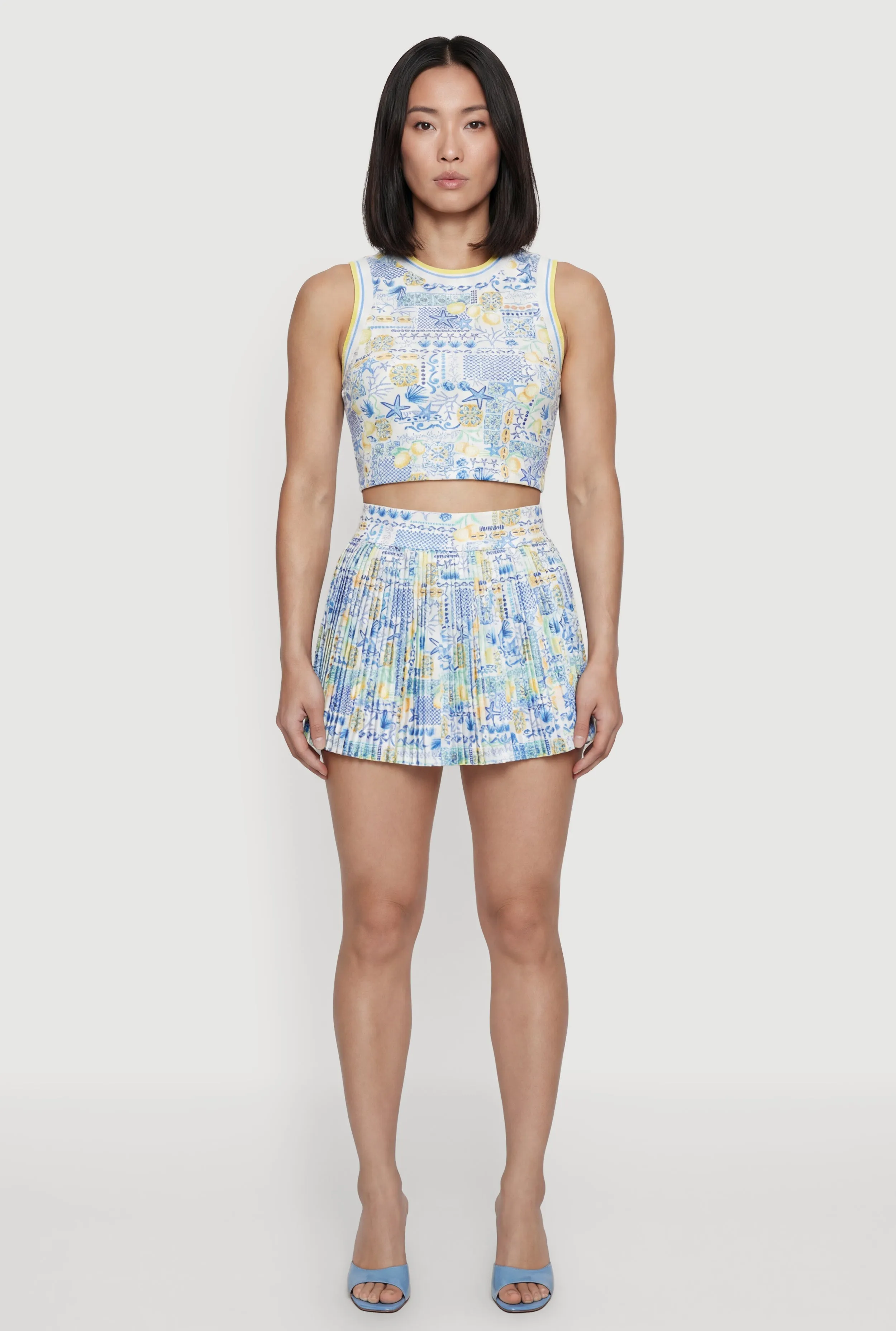 Patterned High Waisted Pleated Tennis Skort sold by Rainbow product image thumbnail 3