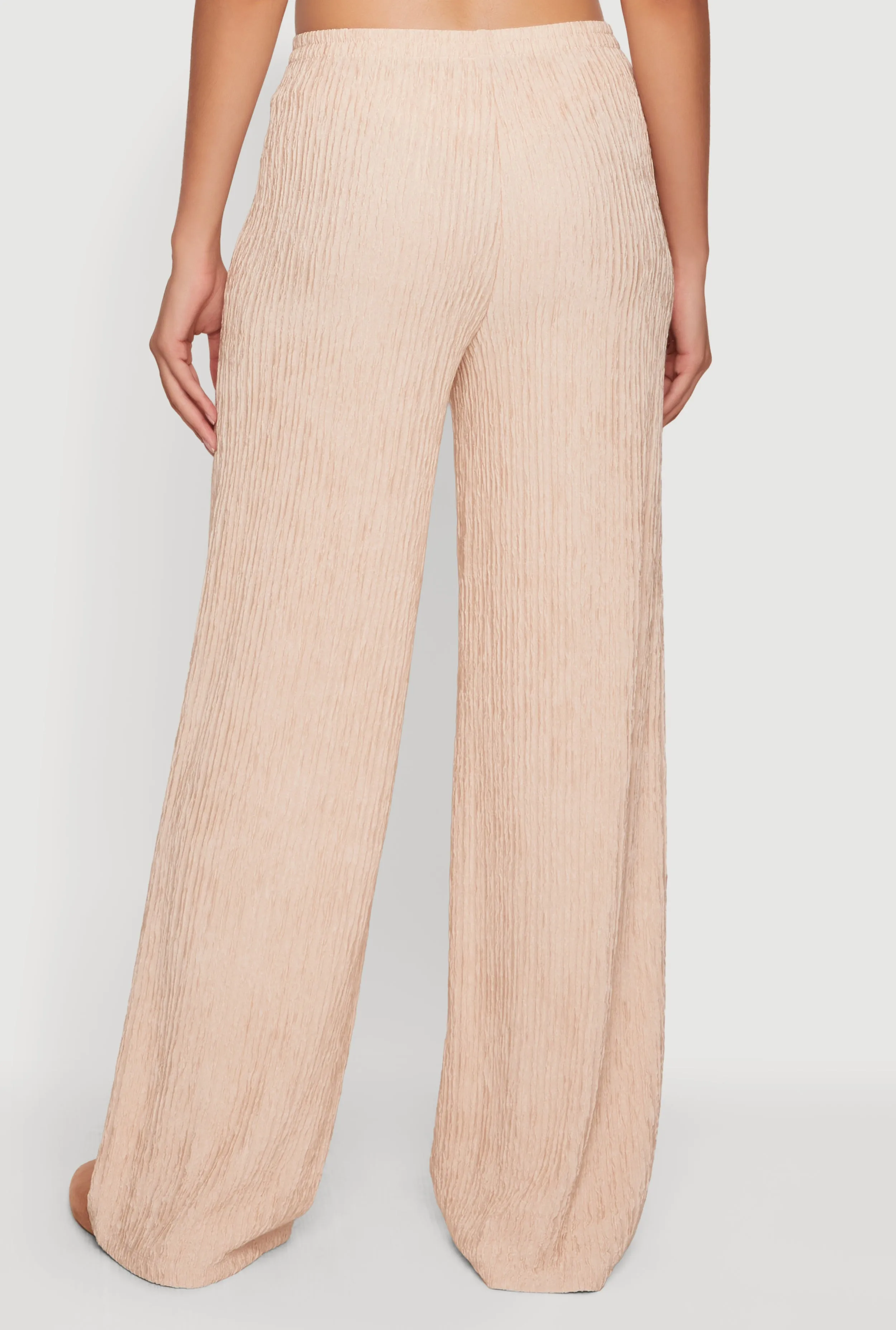 Textured Knit High Waisted Wide Leg Pull On Pants sold by Rainbow product image thumbnail 5