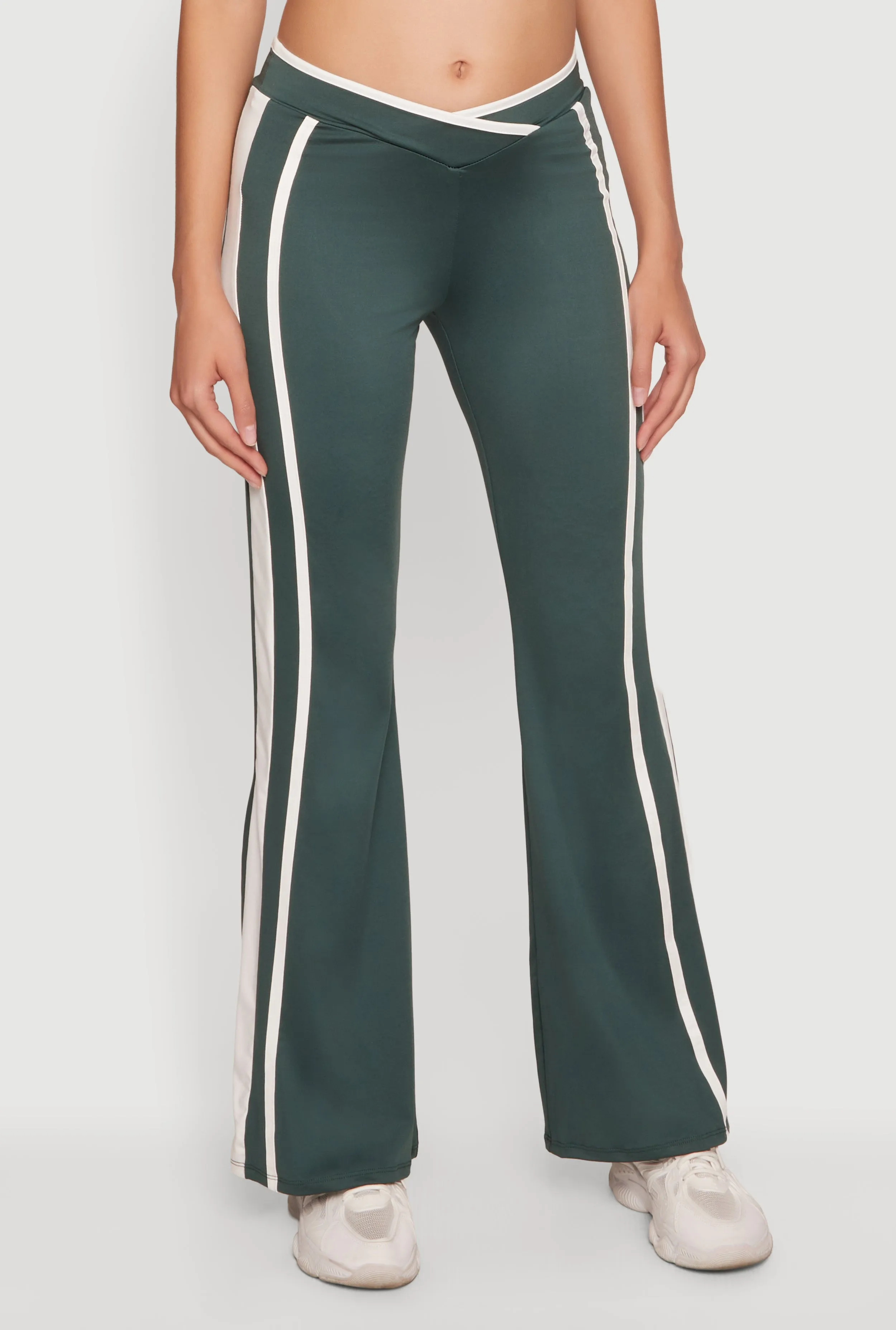 Contrast Trim Crossover Flare Active Pants sold by Rainbow product image thumbnail 3